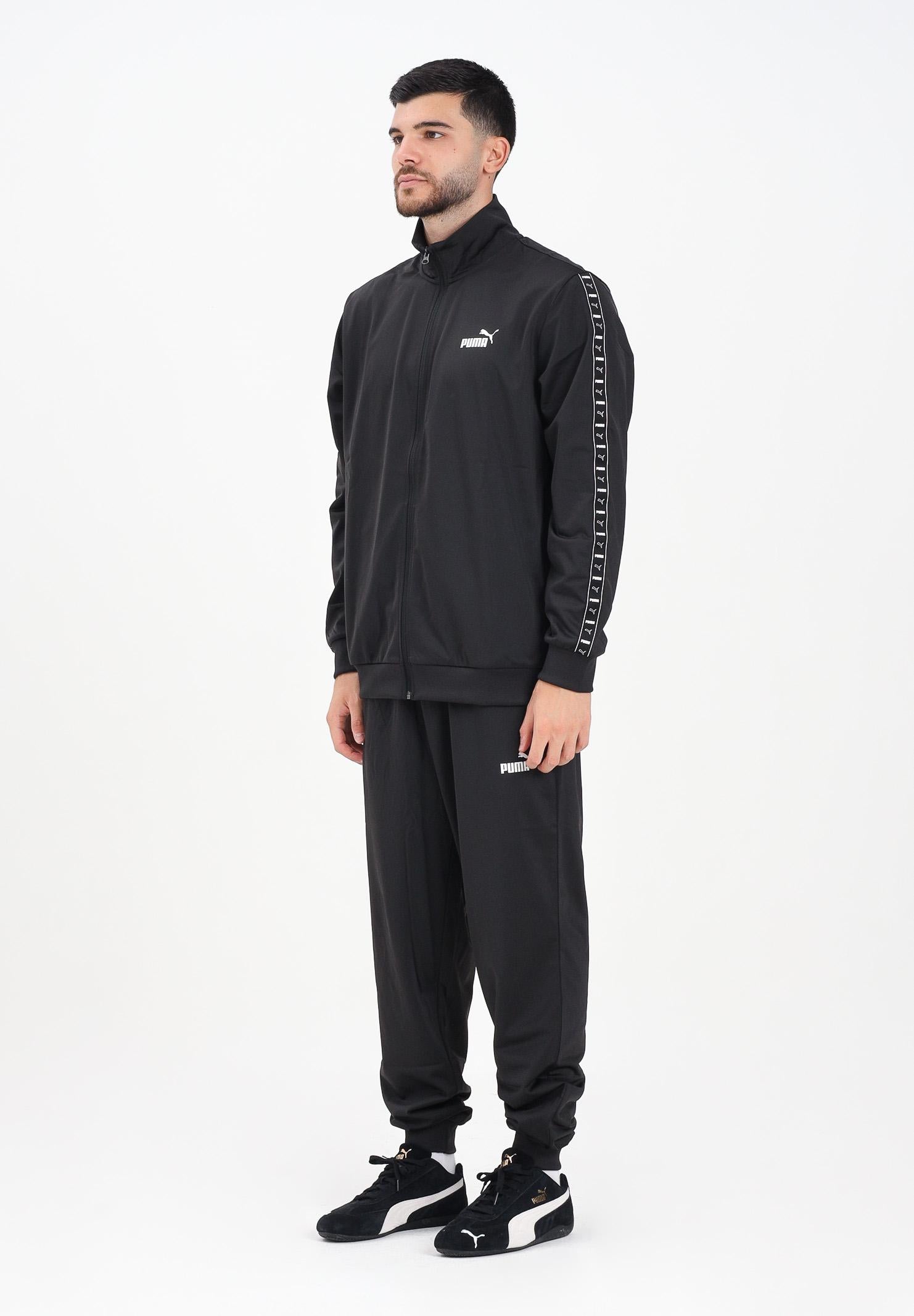PUMA Tuta Poly Tape nera da uomo 684853 01 PUMA
