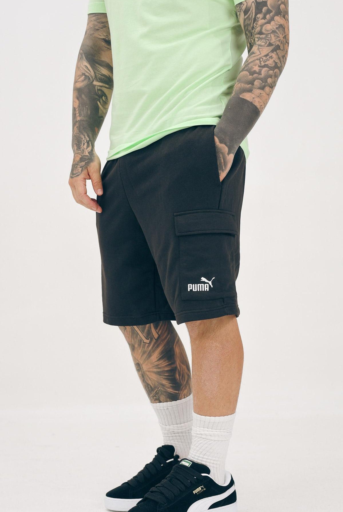 PUMA Shorts cargo Essentials con logo N. 1 nero da uomo 682662 01 PUMA