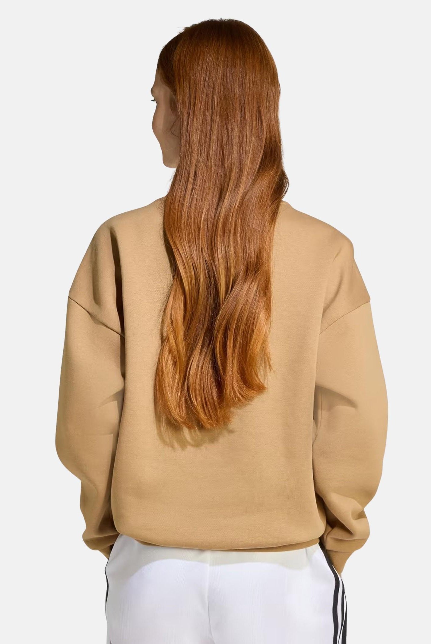 ADIDAS ORIGINALS felpa boyfriend crew beige da bambino e da bambina.Fe JX2750 . ADIDAS ORIGINALS