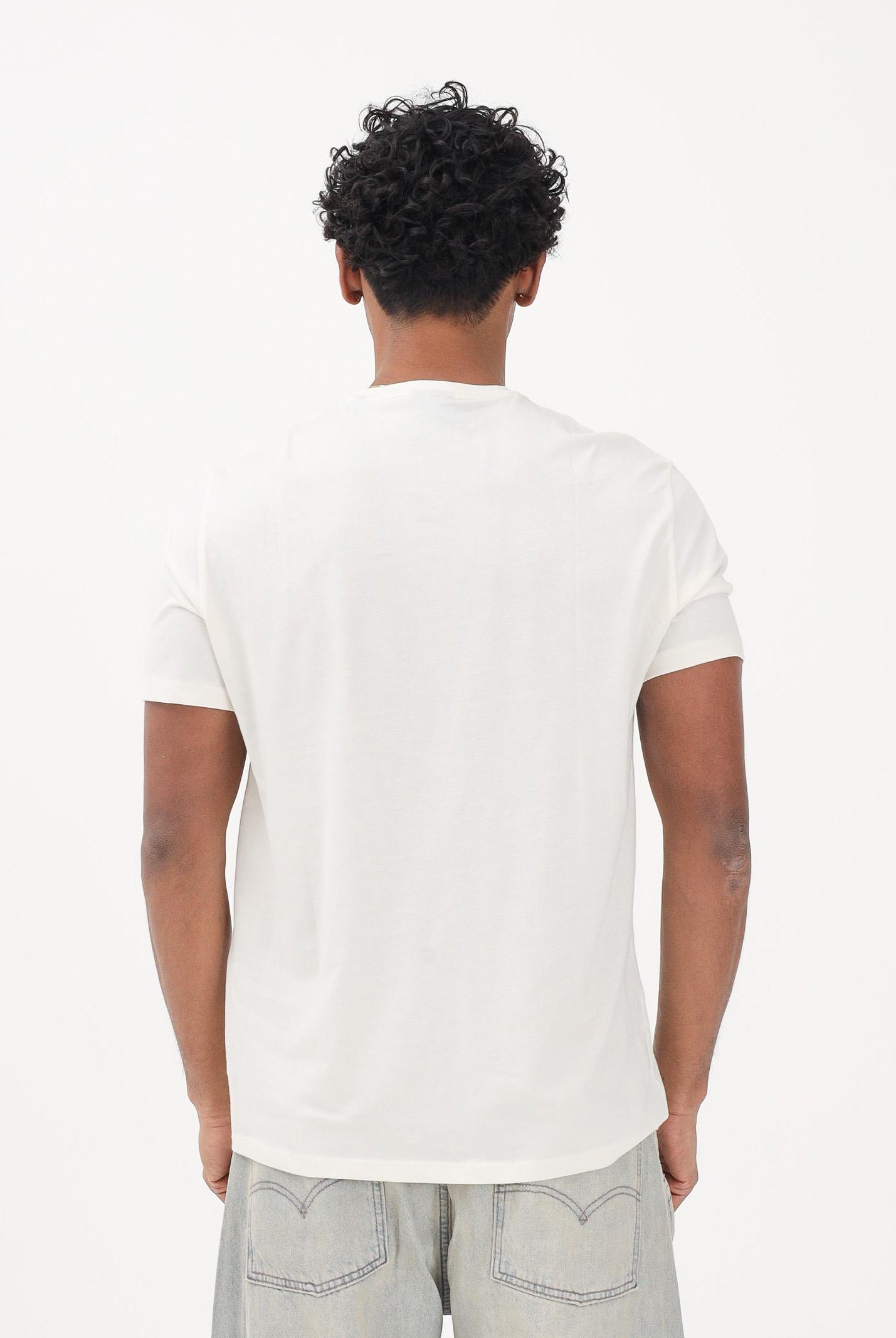 ARMANI EXCHANGE T-shirt a manica corta panna da uomo con stampa XM002472AF10356 U1074 ARMANI EXCHANGE