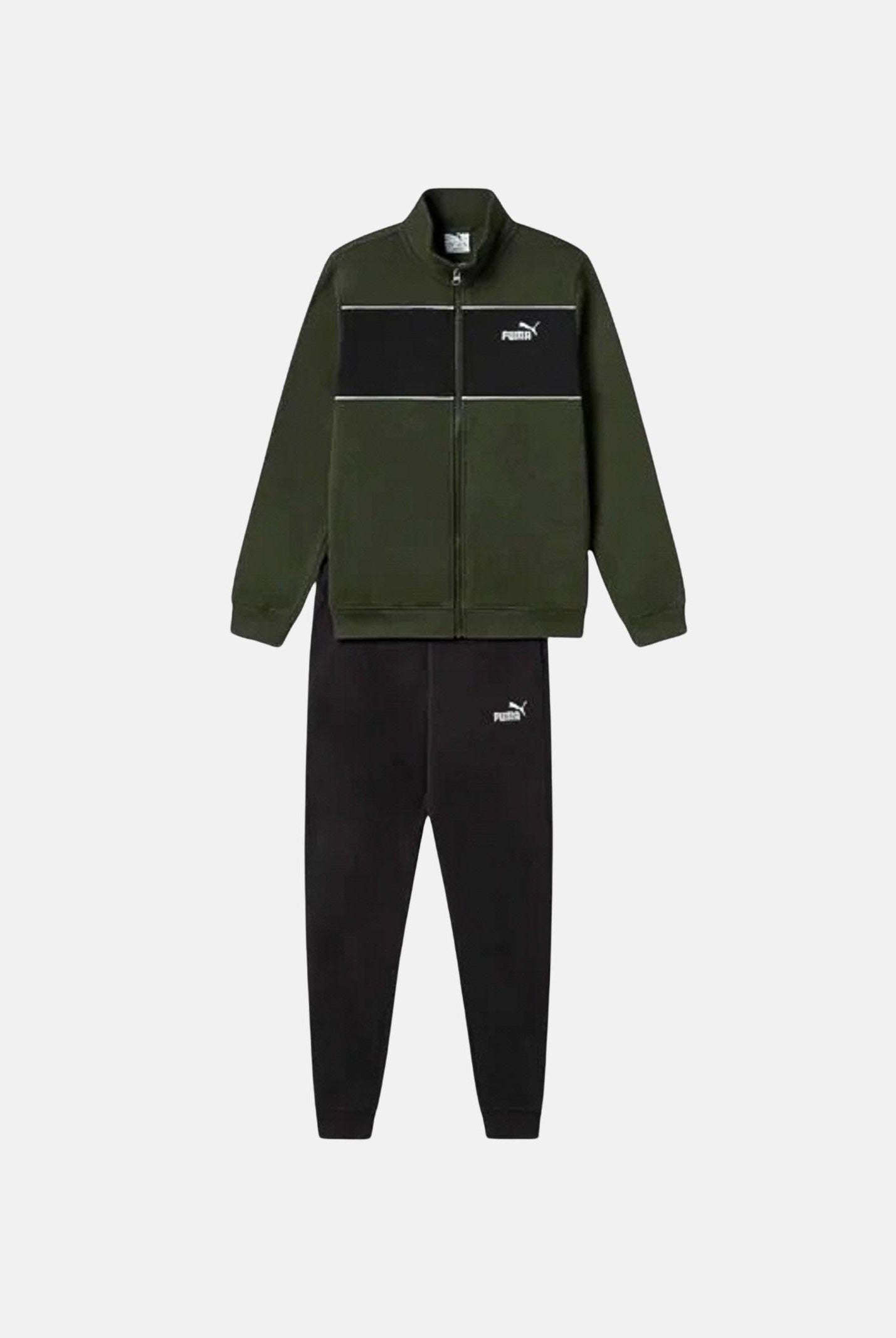 PUMA Tuta Poly nera e verde per bambino e bambina 692205 70 PUMA