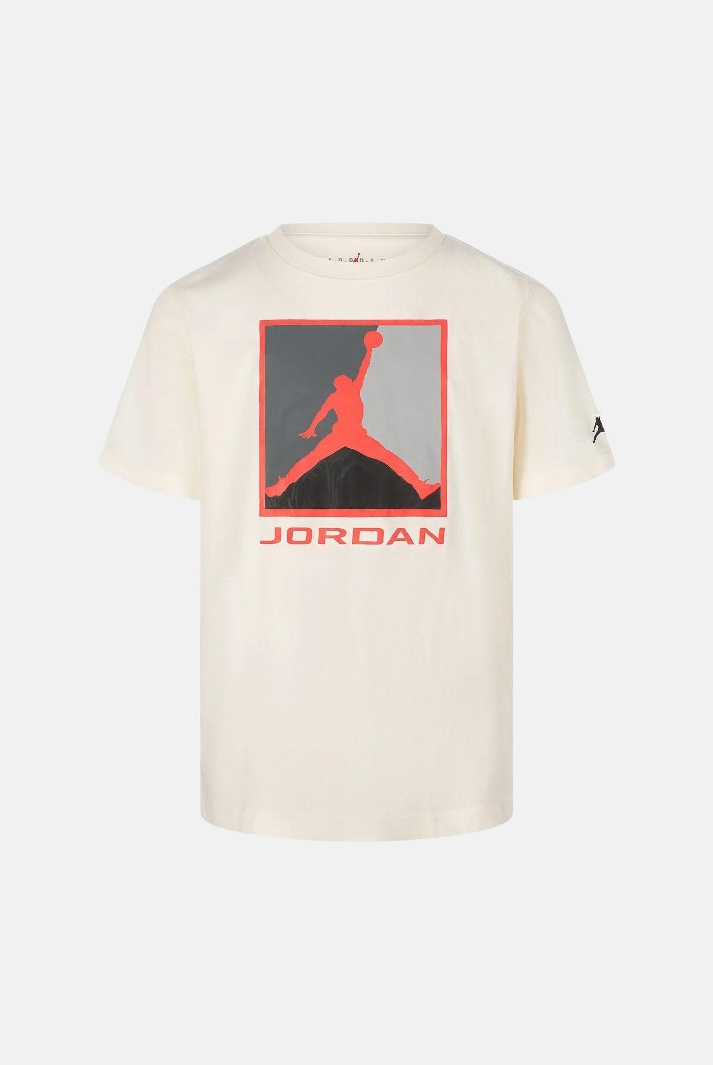 JORDAN T-shirt a manica corta Flight Essentials panna da bambino 95F057 W5T JORDAN