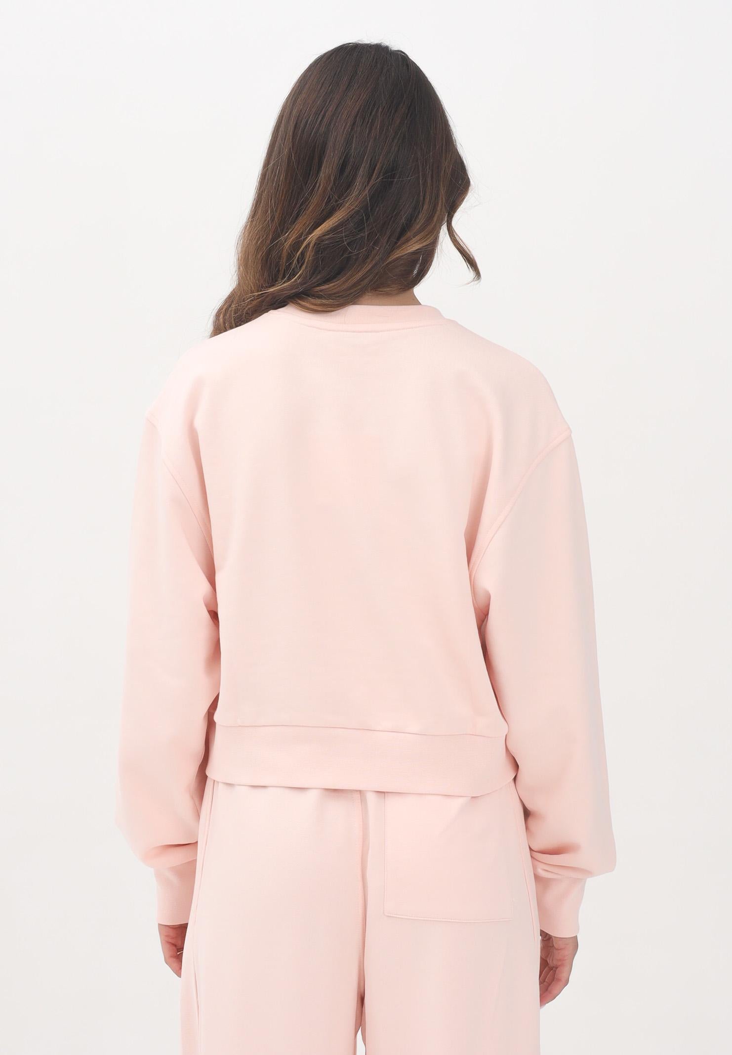 CALVIN KLEIN JEANS Felpa girocollo rosa da donna con patch logo LV047C911GVI7 CALVIN KLEIN JEANS