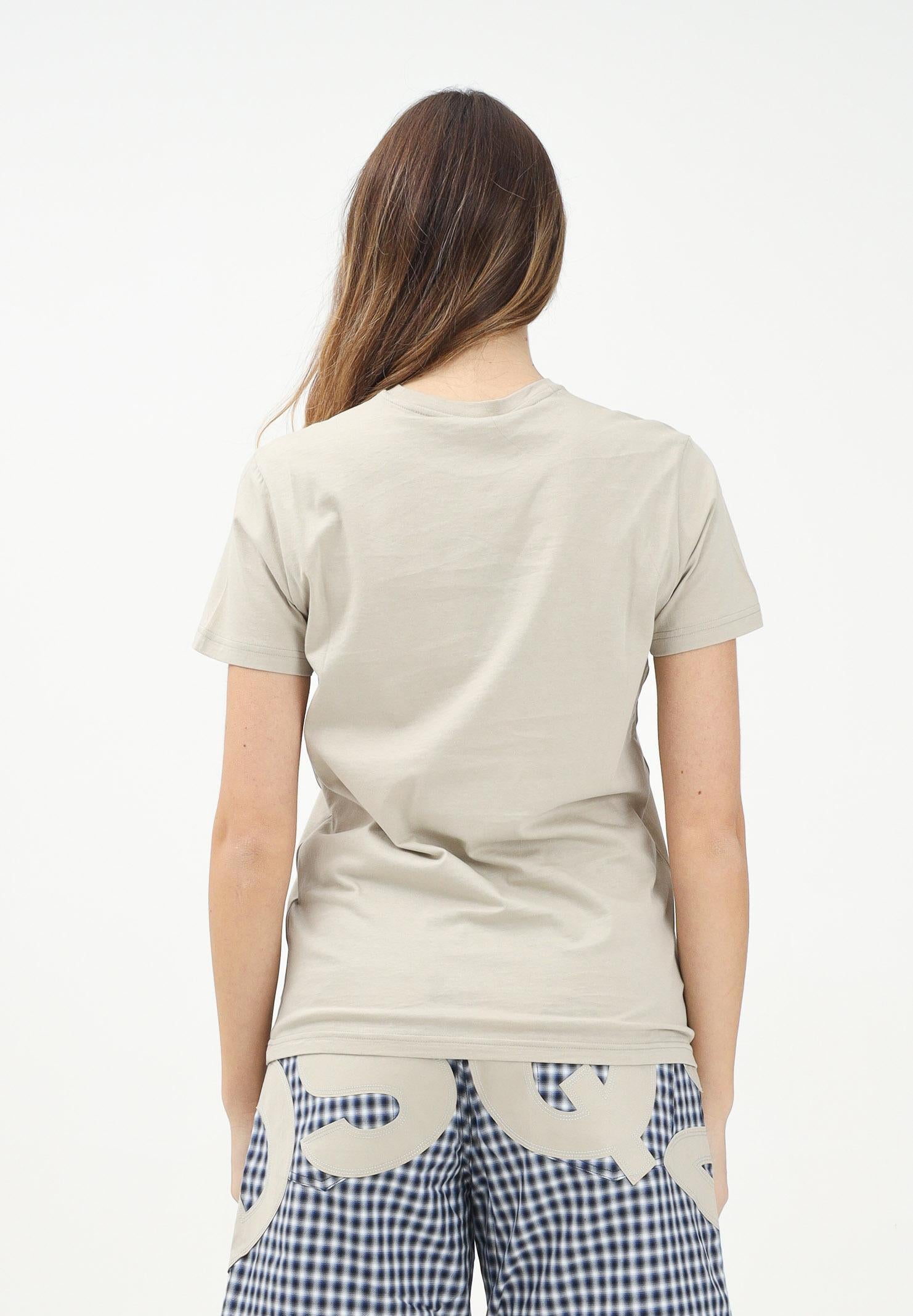 DSQUARED2 T-shirt a manica corta beige per donna, ragazzi e bambini con ricamo logo DQ2749D004G DQ717 DSQUARED2