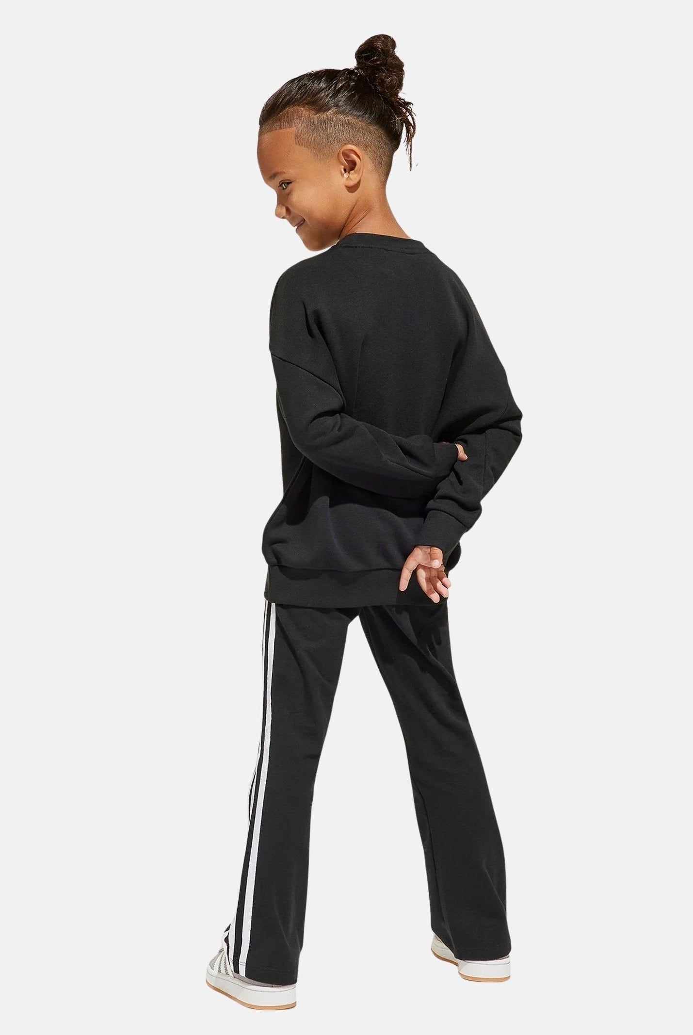 ADIDAS ORIGINALS Tuta Loose Crew Flared nera da bambina JC7873  ADIDAS ORIGINALS