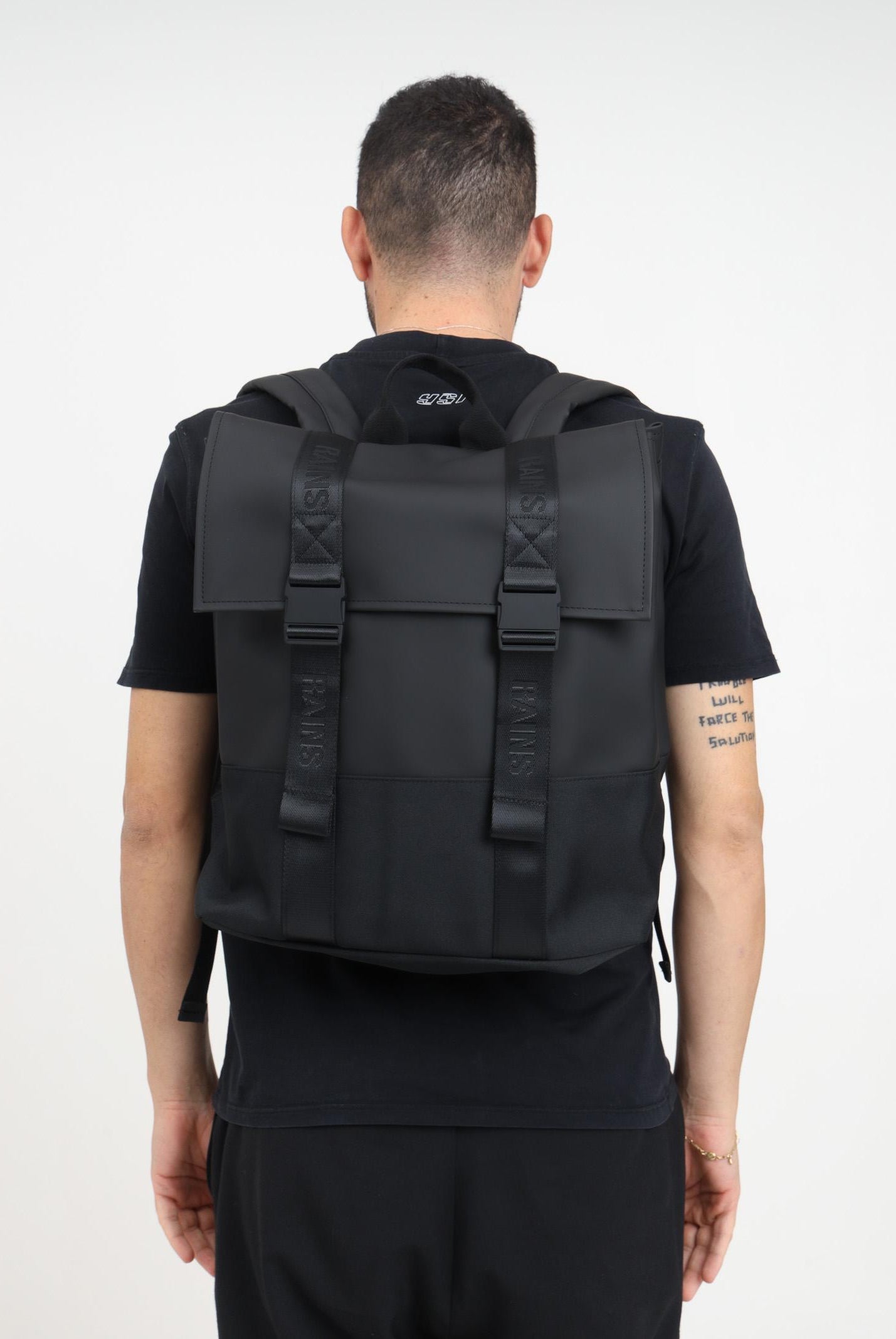 RAINS Zaino Trail MSN nero per uomo e donna RA14310 BLA RAINS