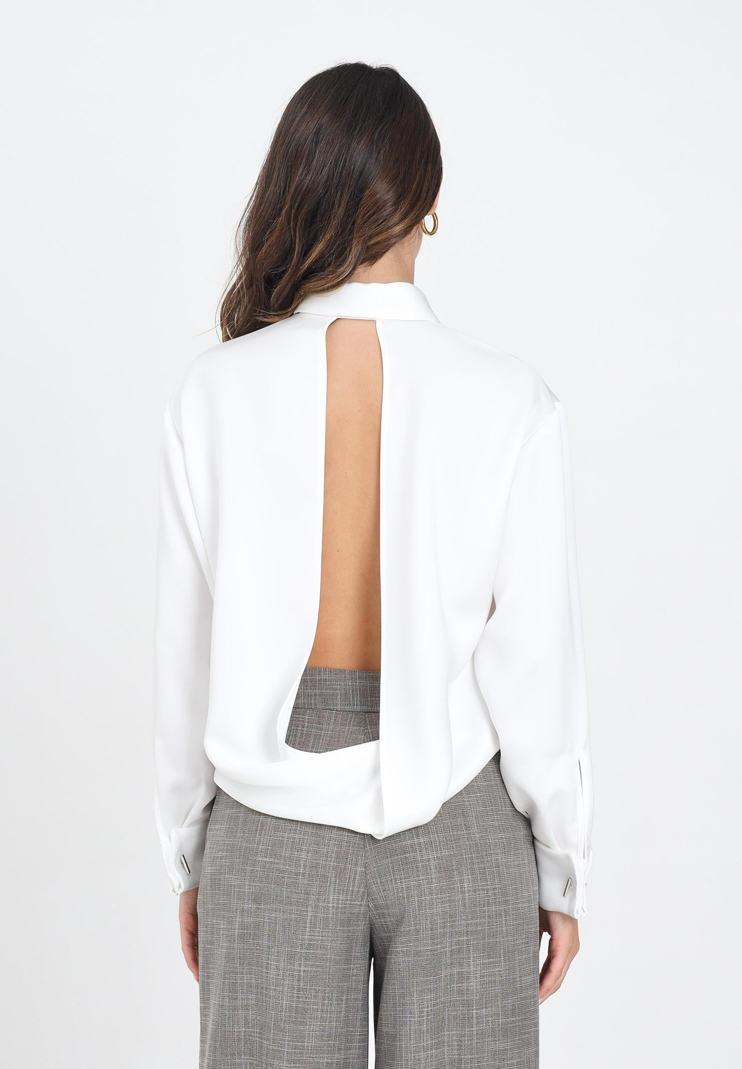 SIMONA CORSELLINI Camicia a manica lunga bianca da donna con fiocco A25CECA10201-C00162 V0300 SIMONA CORSELLINI