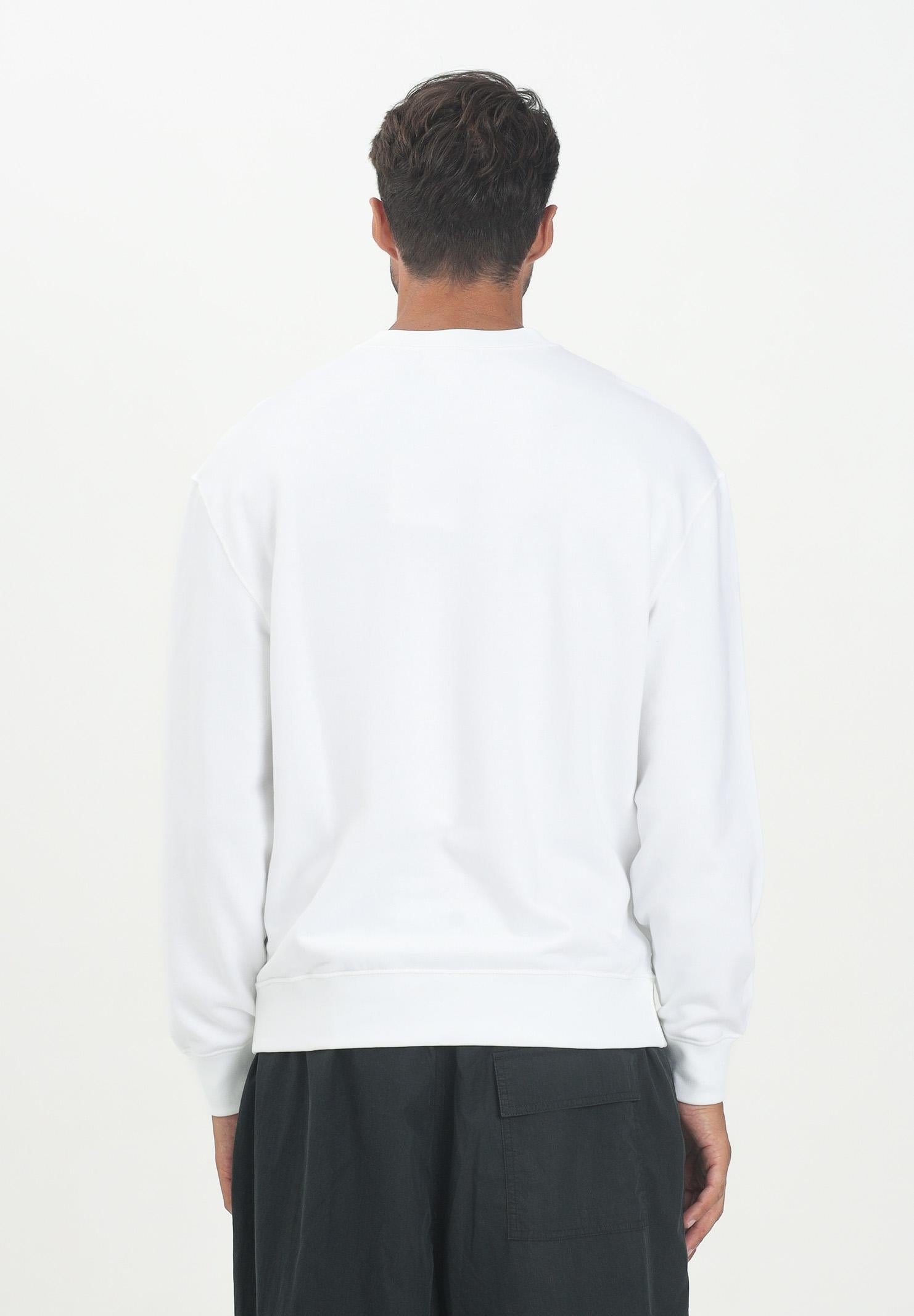 CALVIN KLEIN JEANS Felpa girocollo bianca da uomo con stemma monogramma LV04RC273GYAF CALVIN KLEIN JEANS