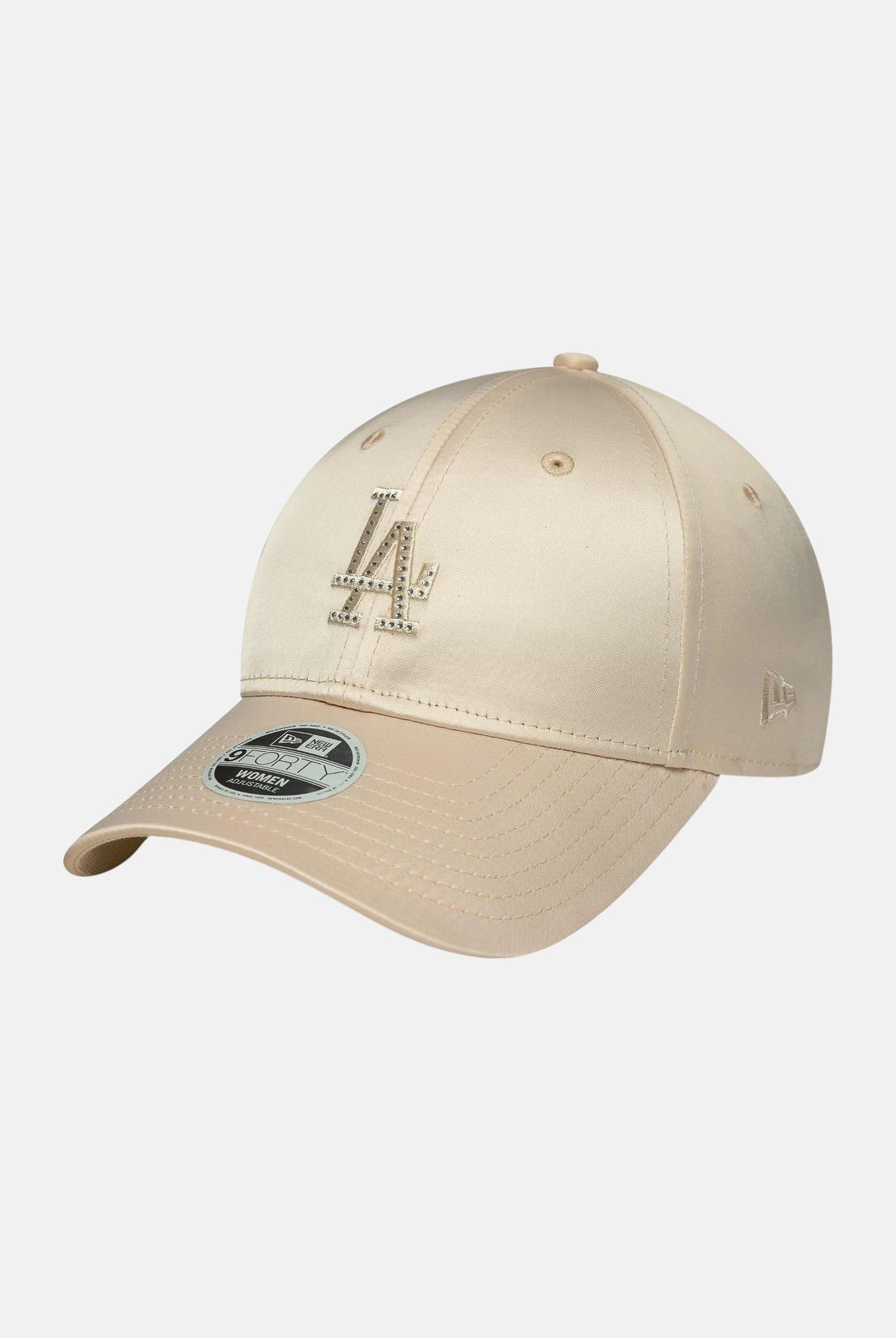 NEW ERA Cappello con visiera 9FORTY LA Dodgers MLB Satin Rhinestone panna da donna 60691311 NEW ERA