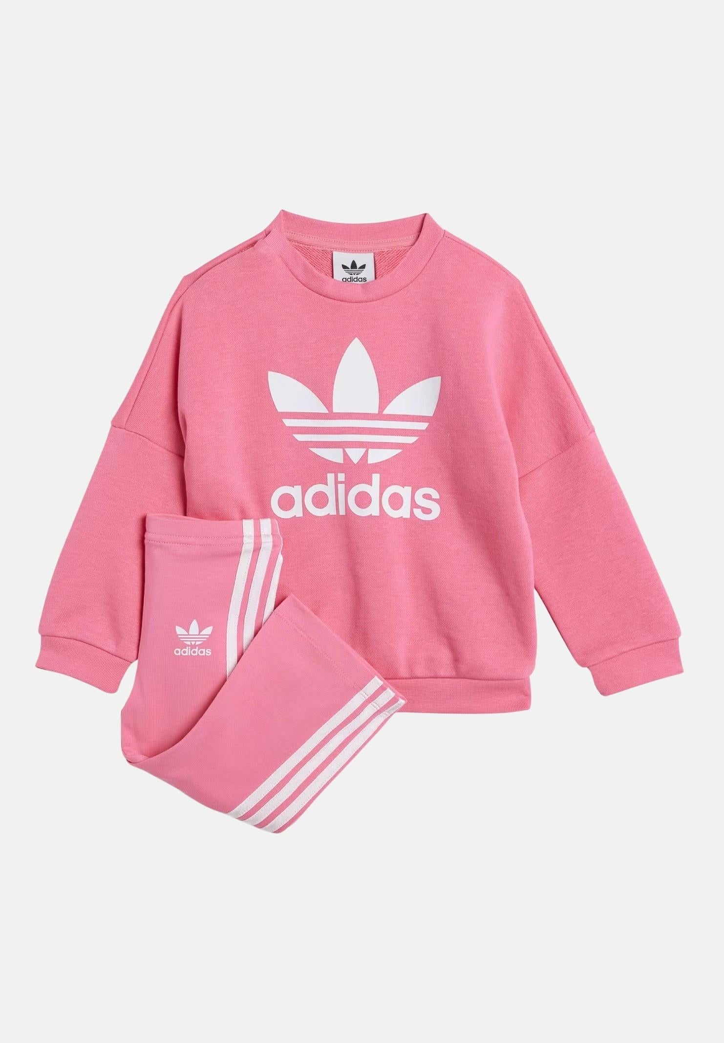 ADIDAS ORIGINALS tuta Loose Crew Flared rosa da neonata JY1109 ADIDAS ORIGINALS