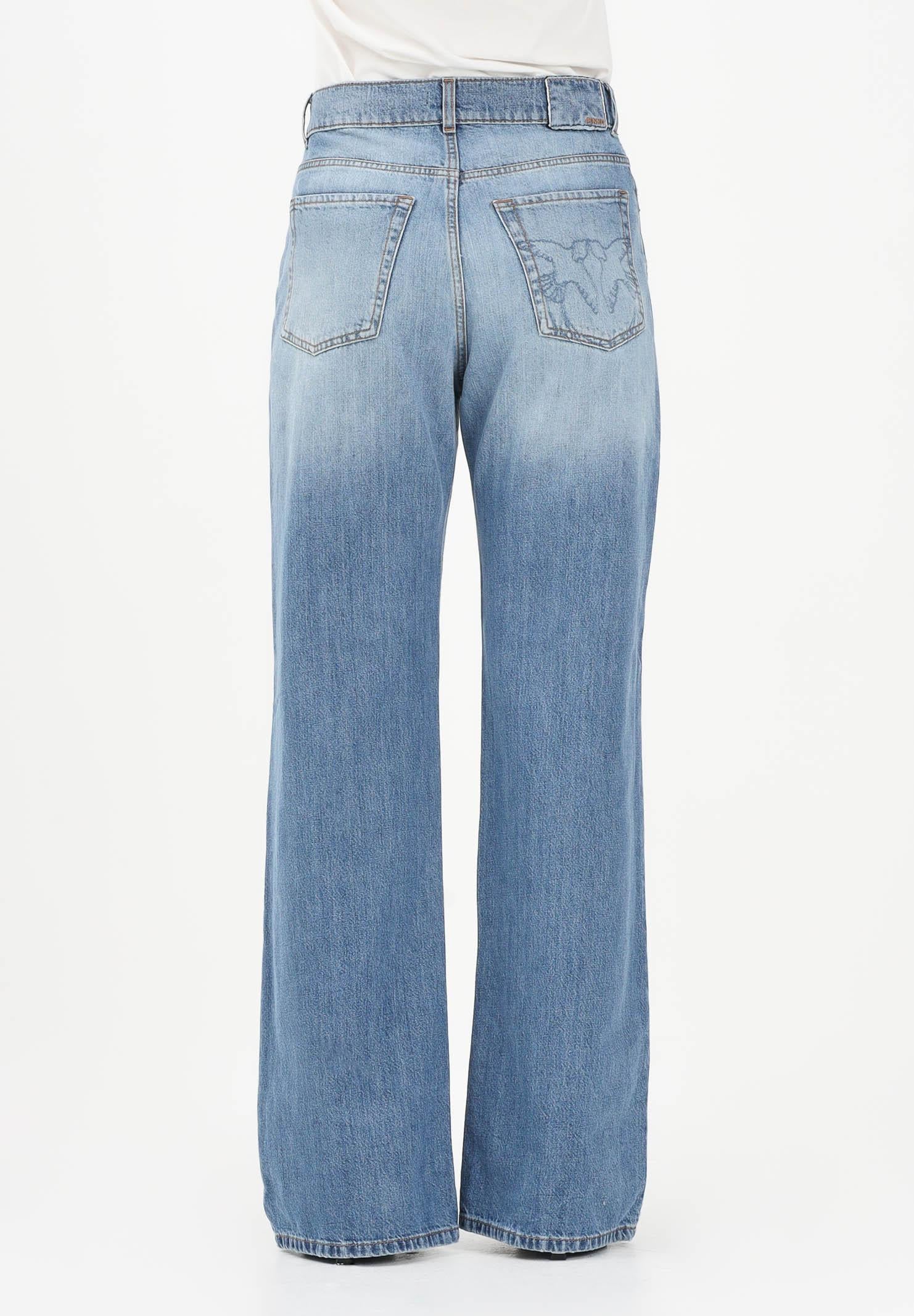 PINKO Jeans WANDA WIDE LEG da donna in denim medio 101733A323 PJO PINKO
