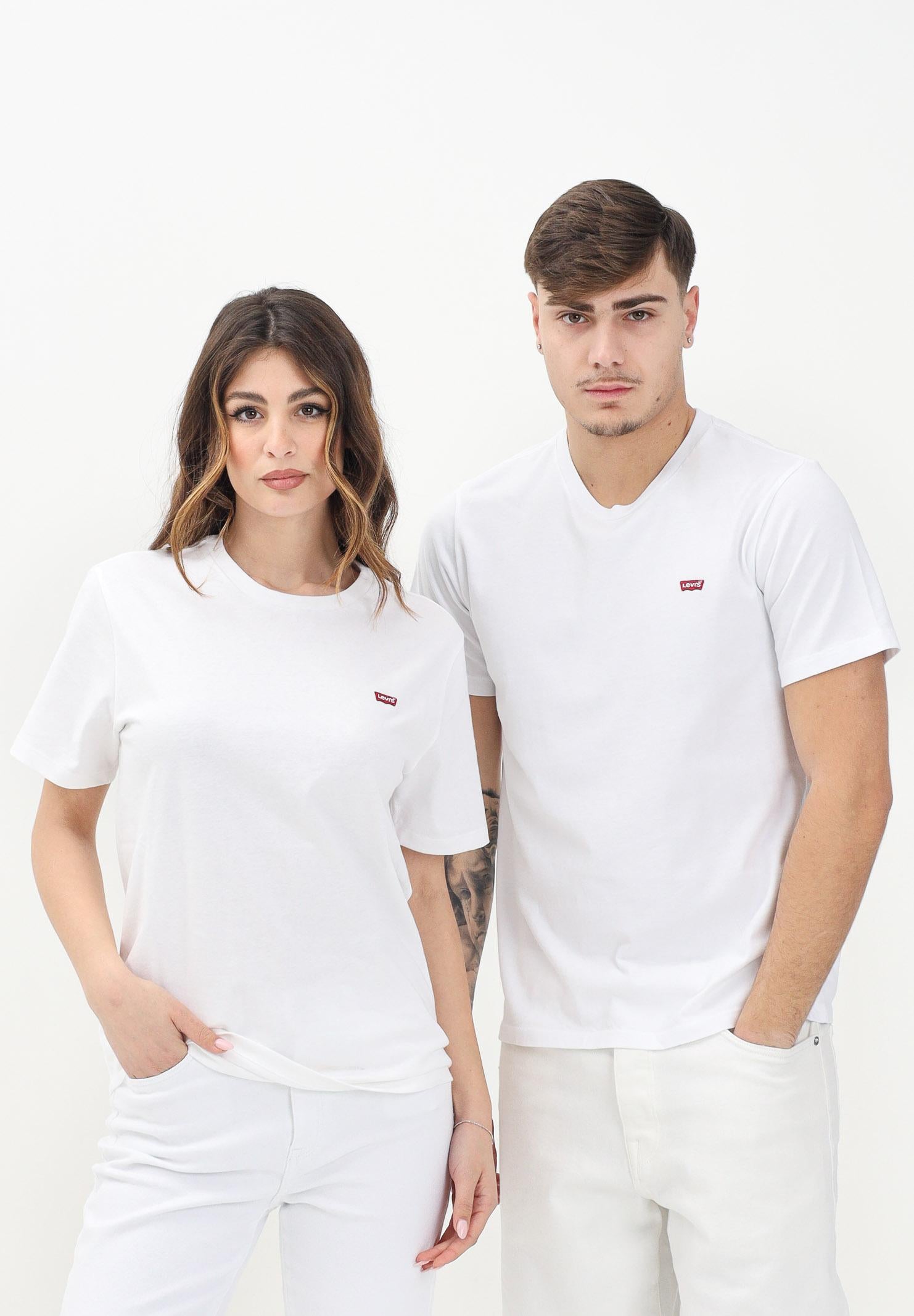 LEVI'S® T-shirt a manica corta Housemark bianca per uomo e donna 56605-0000 . LEVI'S®