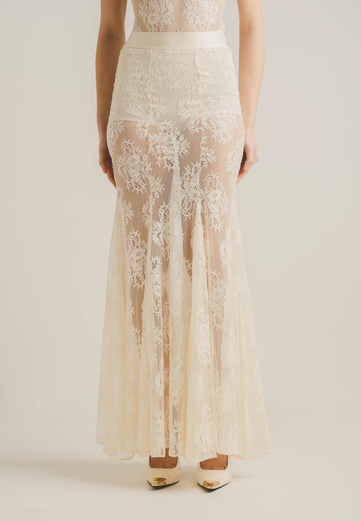 SANTAS Gonna lunga NUIT panna da donna PV2628 PA SANTAS