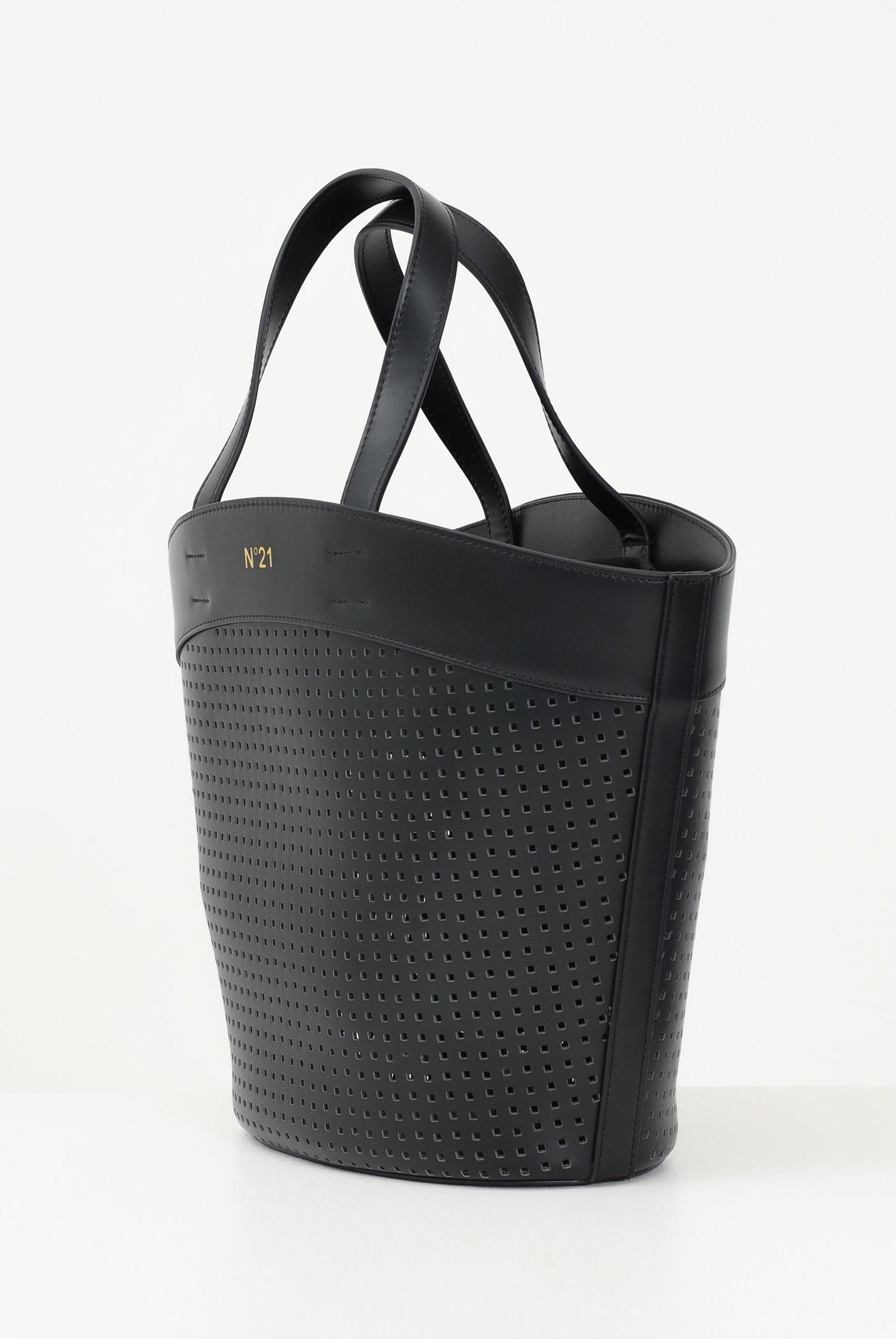 N21 Shopper nera da donna in tessuto spalmato traforato N2104SN0422 0N900 N21