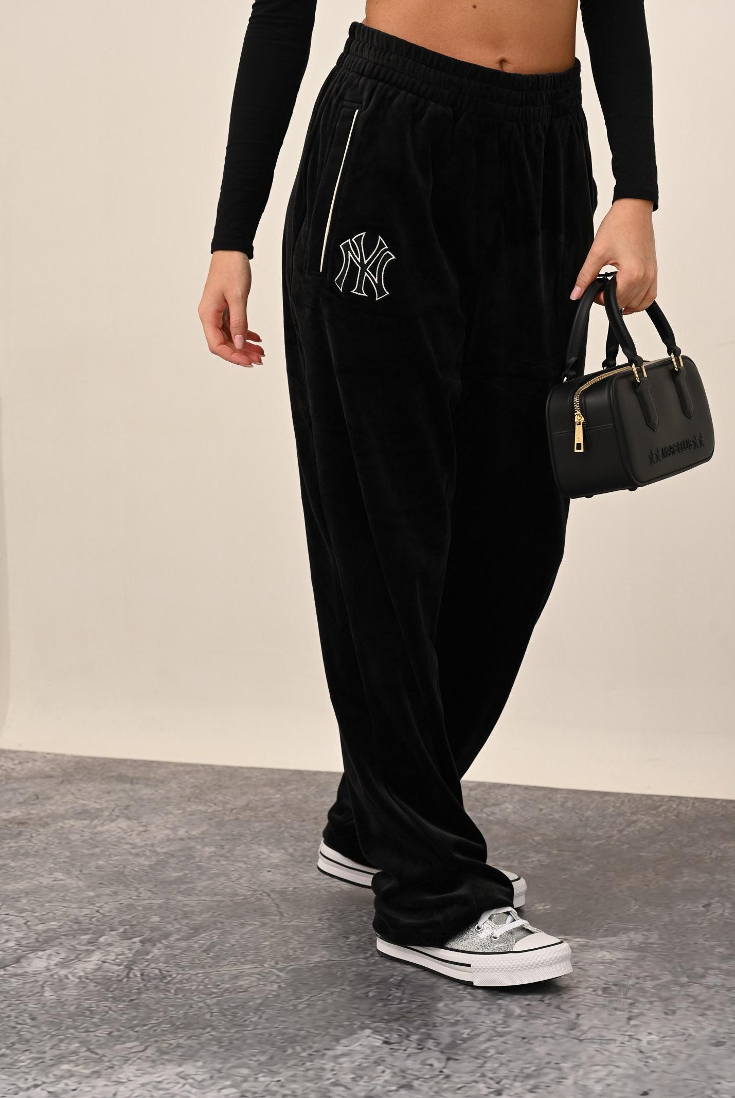 NEW ERA Pantalone sportivo New York Yankees MLB Velour nero per uomo e donna 60684338 . NEW ERA