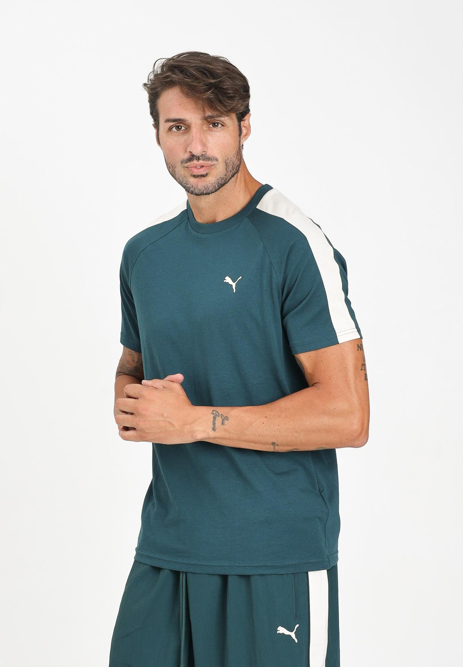 PUMA T-shirt a manica corta T7 verde petrolio da uomo 629592 75 PUMA