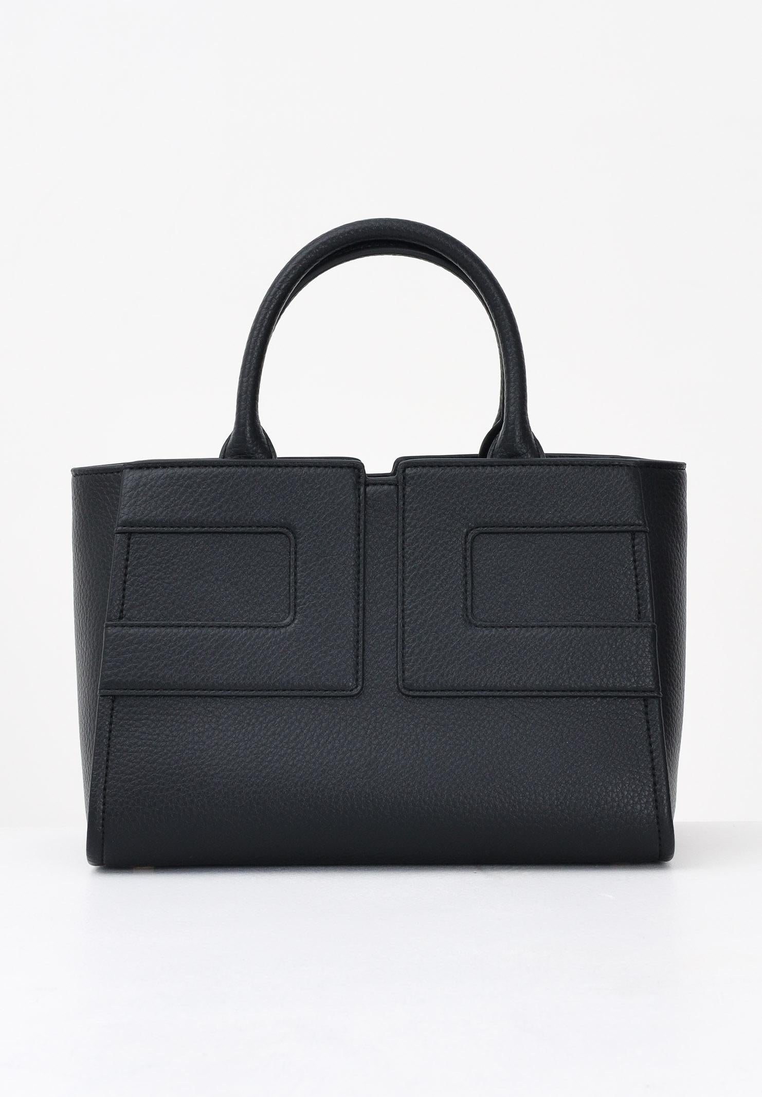 ELISABETTA FRANCHI Borsa a mano nera da donna con logo BS35A56E2 110 ELISABETTA FRANCHI