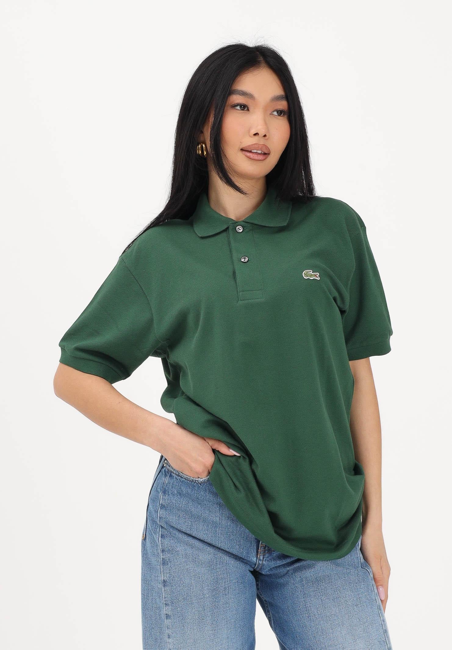 LACOSTE Polo verde per uomo e donna con patch logo coccodirllo 1212 132 LACOSTE