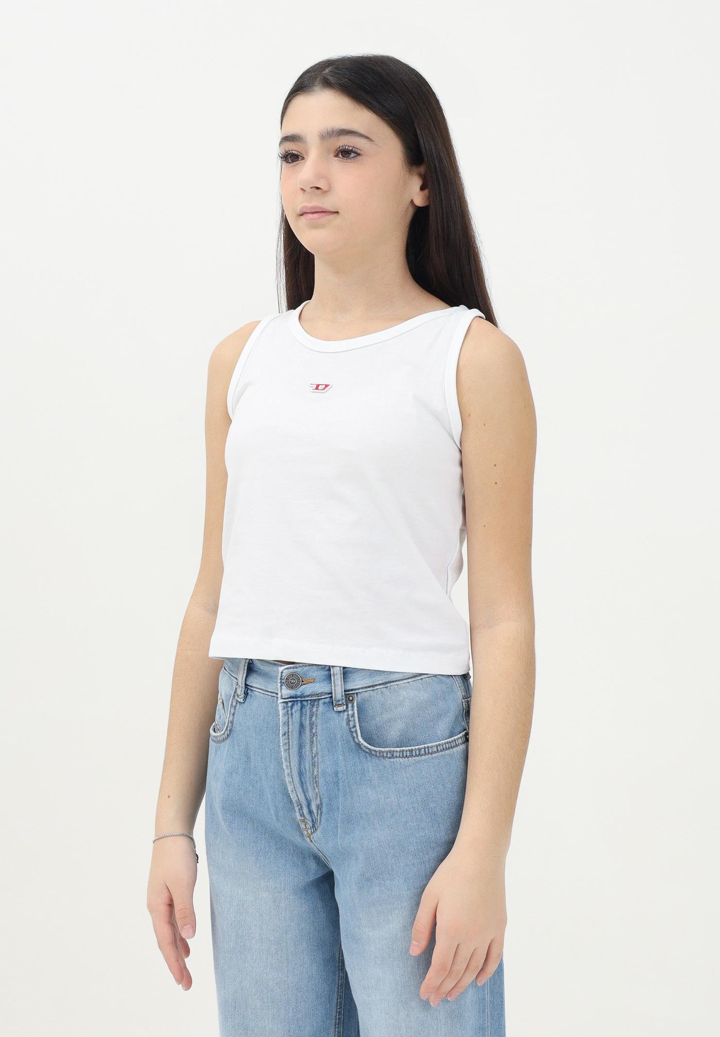 DIESEL Canotta Taspyrd bianca per donna, ragazze e bambine J022380GRAI K100 DIESEL
