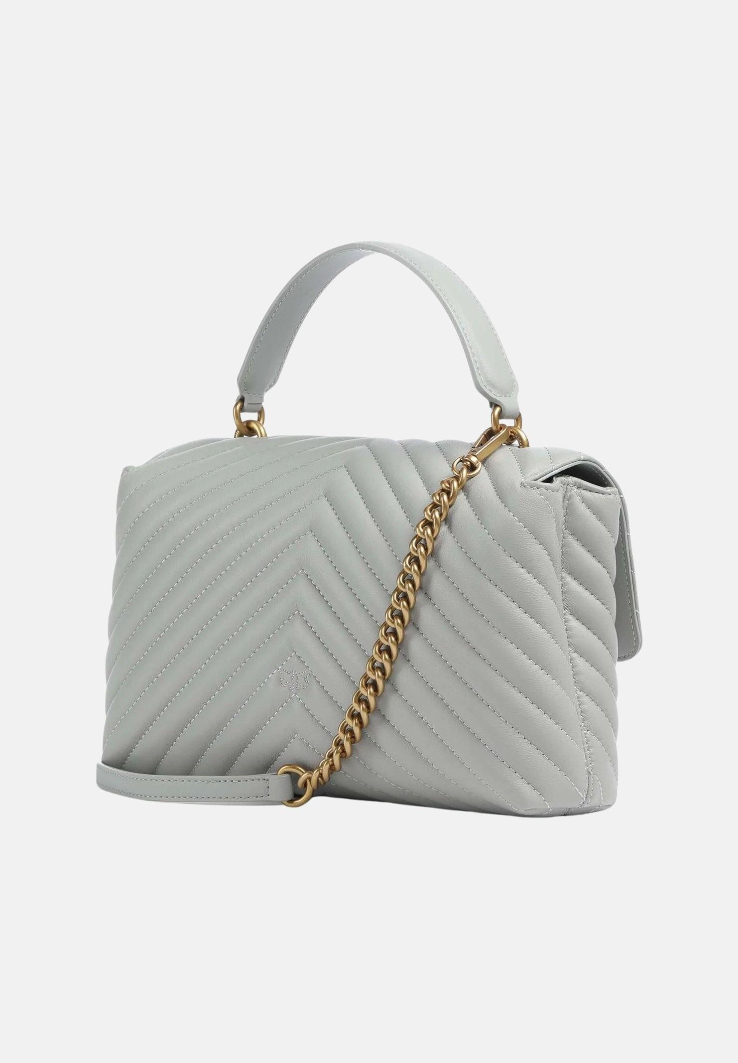 PINKO Borsa a mano Classic Love Bag Puff grigio perla da donna 100043A0GK K32Q PINKO