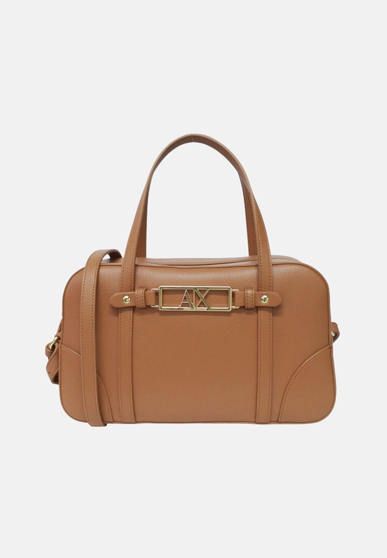 ARMANI EXCHANGE Borsa a mano cuoio da donna con fibbia logo XW002610AF15632 U6119 ARMANI EXCHANGE