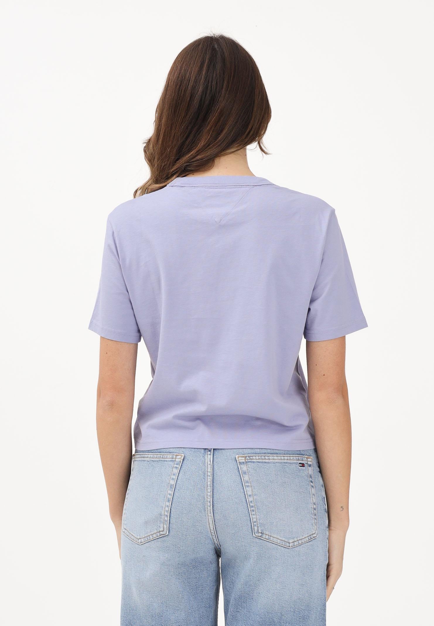 TOMMY JEANS T-shirt a manica corta Boxy Badge lilla da donna DW0DW22202 C5U TOMMY JEANS