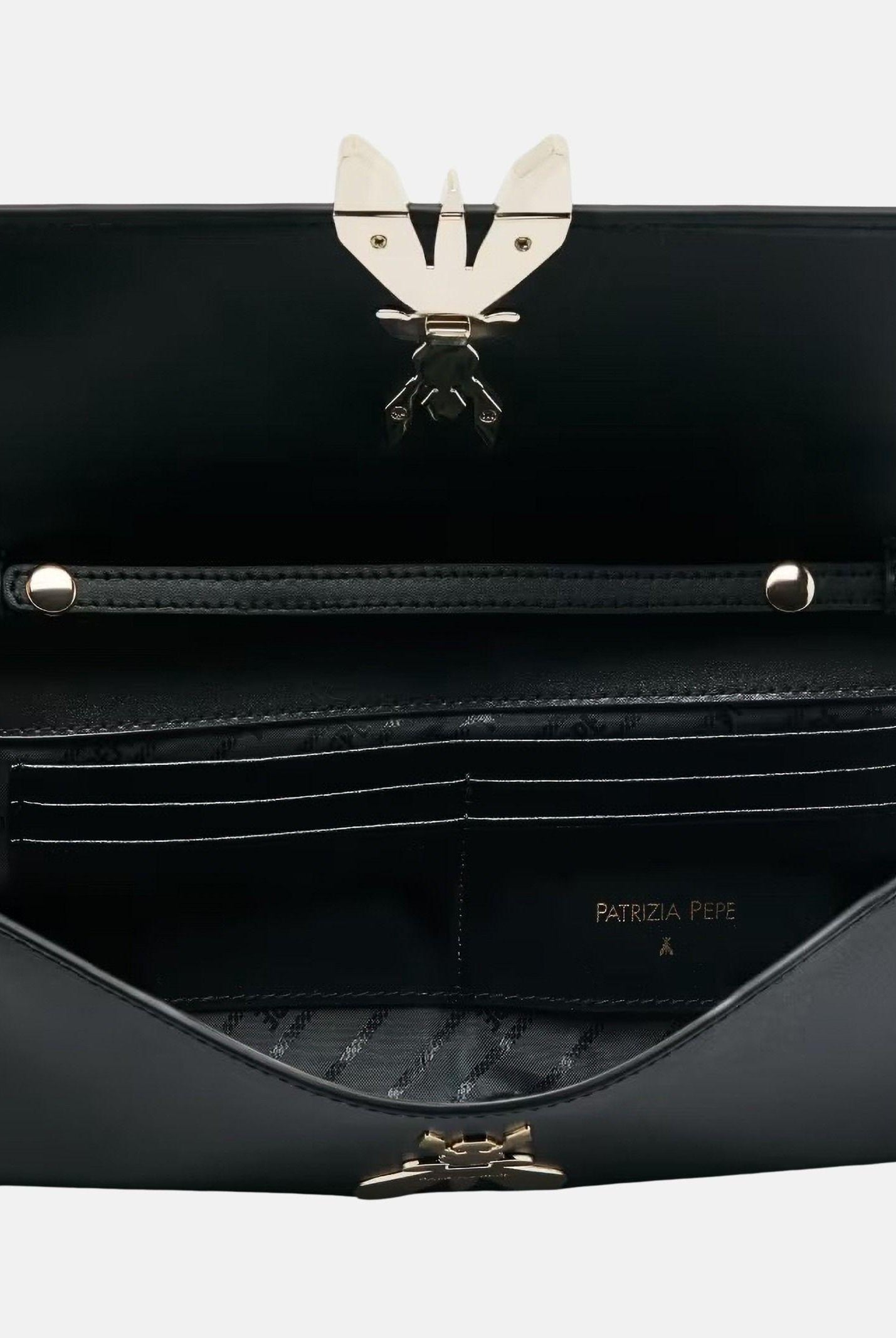 PATRIZIA PEPE Borsa a spalla Square Essential Fly nera da donna 8B0304L061 K103 PATRIZIA PEPE