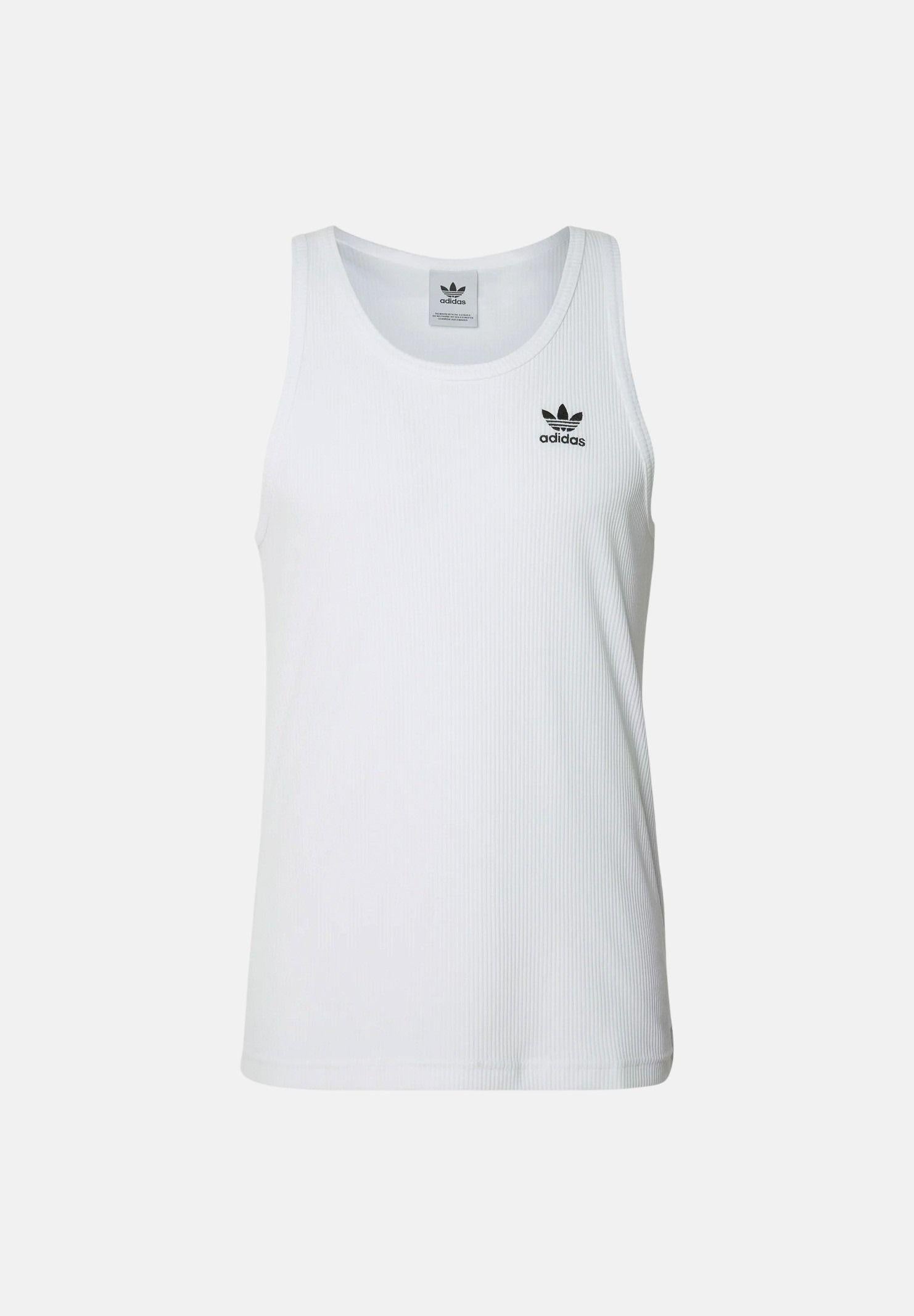 ADIDAS ORIGINALS Canotta Trefoil Essentials bianca da uomo IY7366 . ADIDAS ORIGINALS