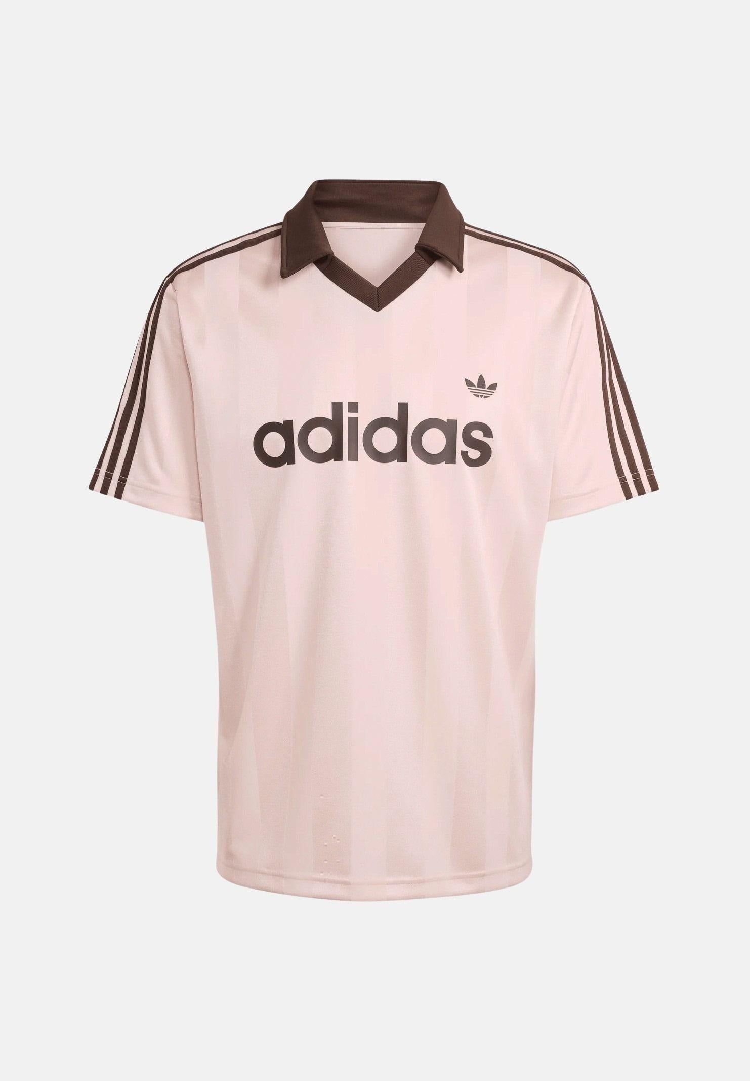 ADIDAS ORIGINALS Polo a manica corta ARCHIVE COLLAR ENGINEERED rosa e marrone da donna KE3580 . ADIDAS ORIGINALS