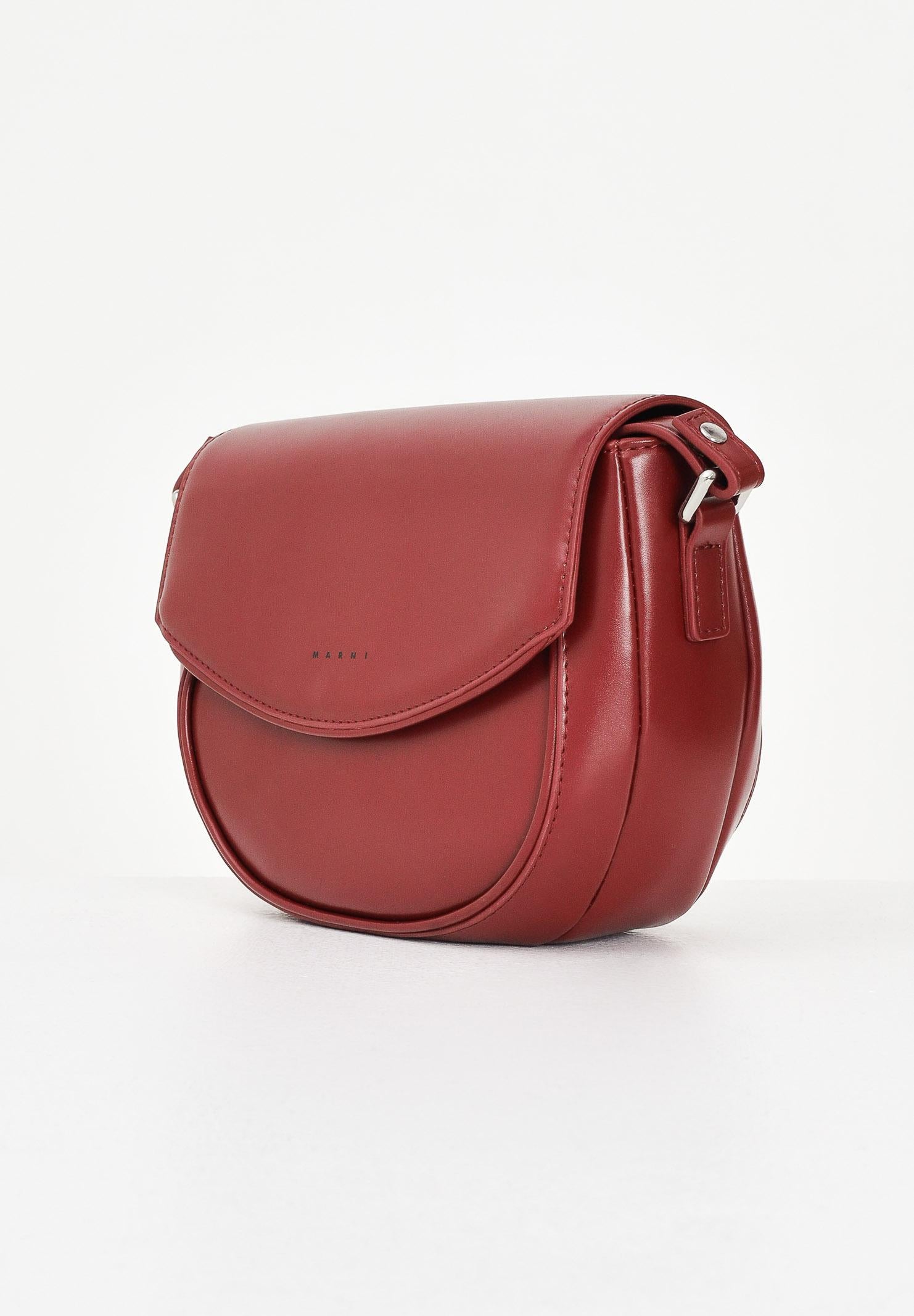 MARNI Borsa a tracolla Smile bordeaux da donna con logo istituzionale M01476M00TK 0M434 MARNI