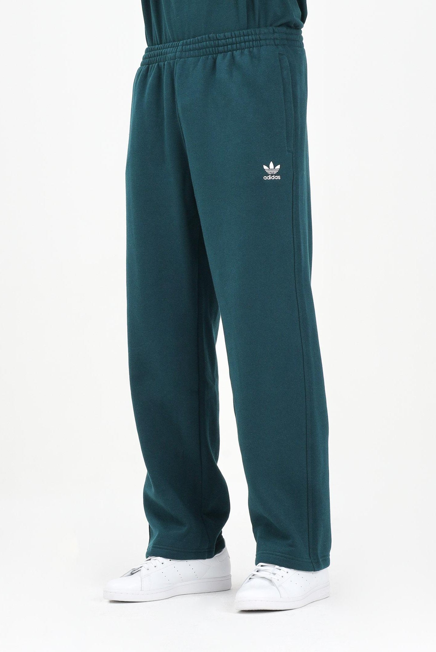 ADIDAS ORIGINALS Pantalone sportivo Trefoil Essentials Open Hem verde da uomo KA0507 ADIDAS ORIGINALS
