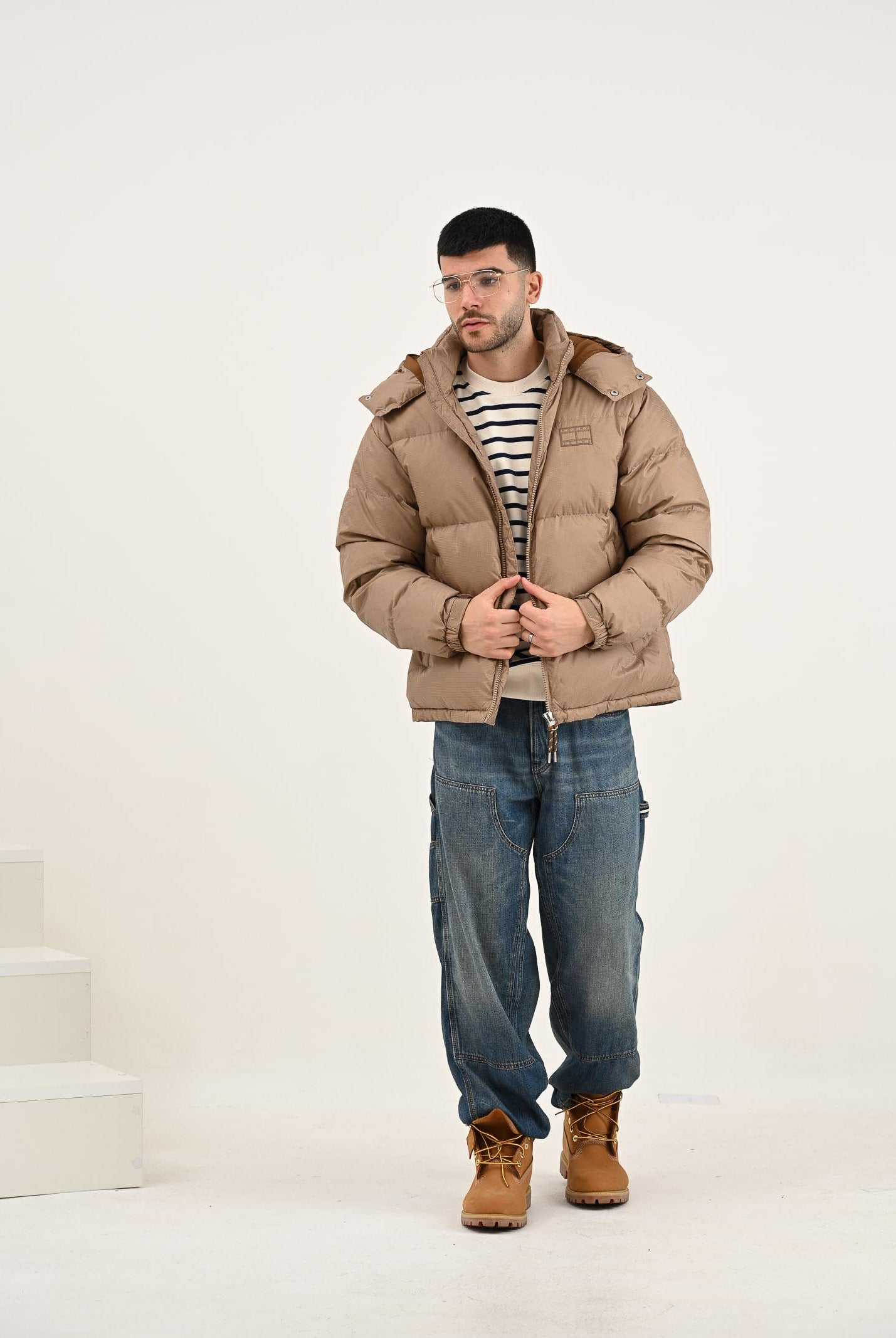 TOMMY JEANS Piumino Alaska beige da uomo DM0DM22036AFE TOMMY JEANS