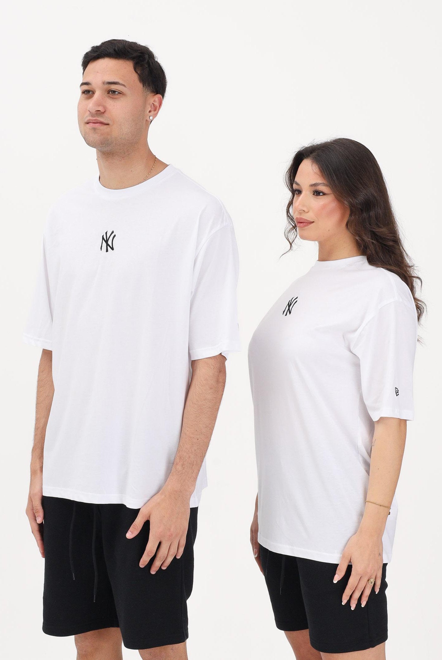 NEW ERA T-shirt a manica corta bianca per uomo e donna con logo 60675748 . NEW ERA