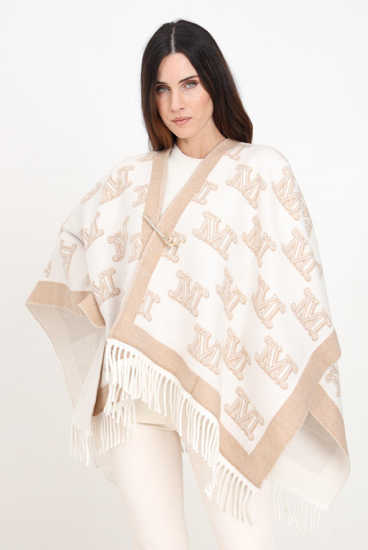 MAX MARA Mantella Frinestd avorio da donna 2426736011600 005 MAX MARA