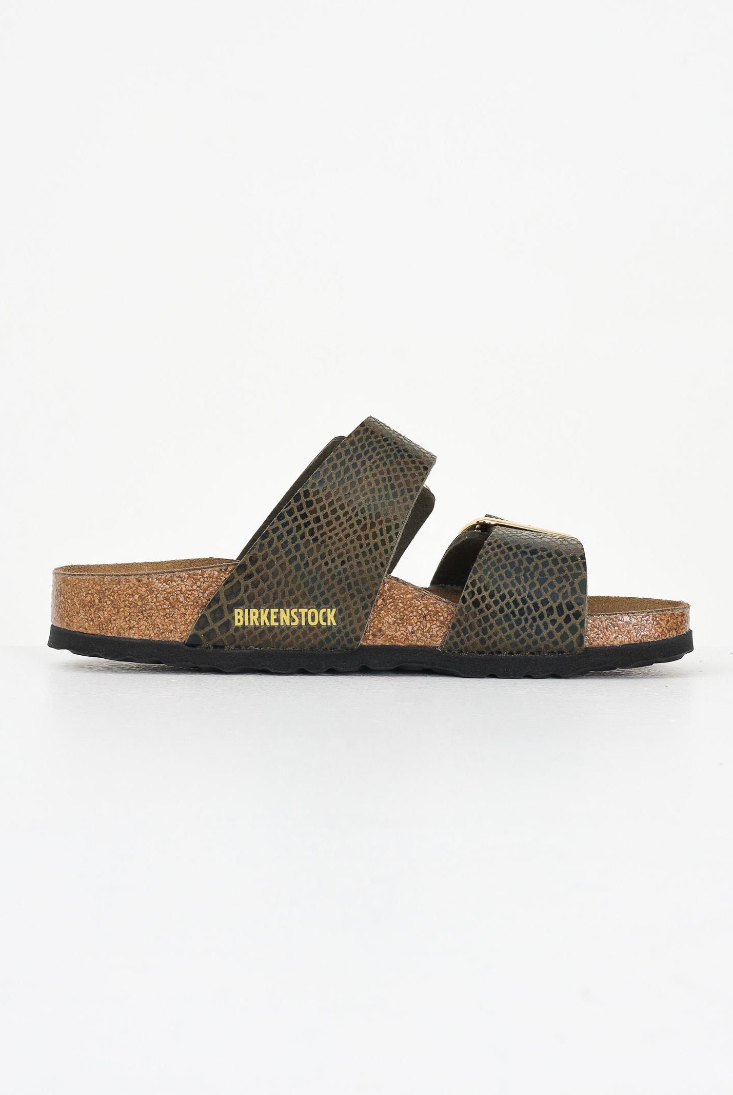 BIRKENSTOCK Ciabatte Sydney Cushion Buckle nere da donna 1030888 . BIRKENSTOCK