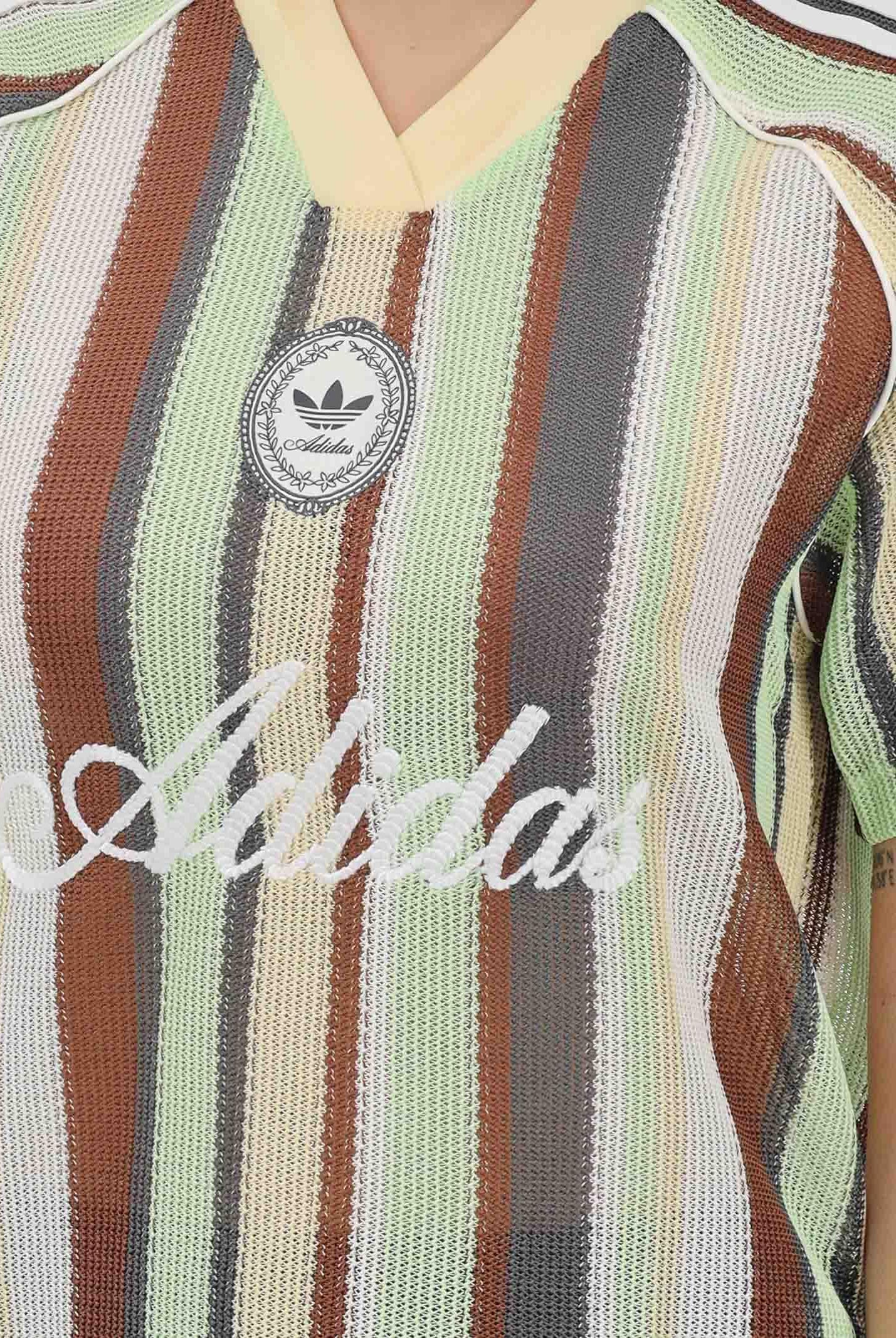 ADIDAS ORIGINALS T-shirt a manica corta SUMMER GLOW KNITTED OVERSIZED multicolore da donna KY3162 . ADIDAS ORIGINALS