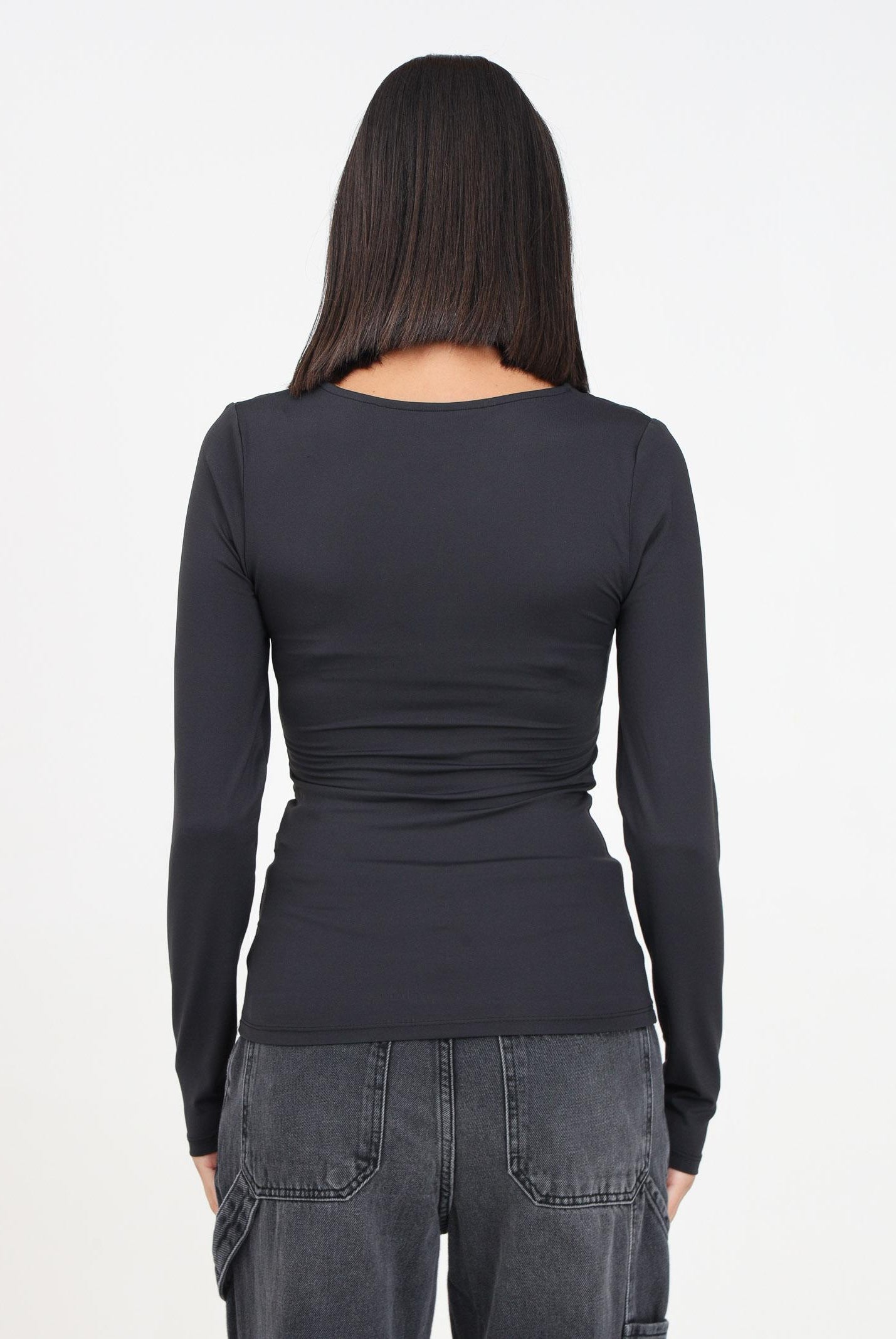 ONLY T-shirt a manica lunga nera da donna 15302647 Black ONLY