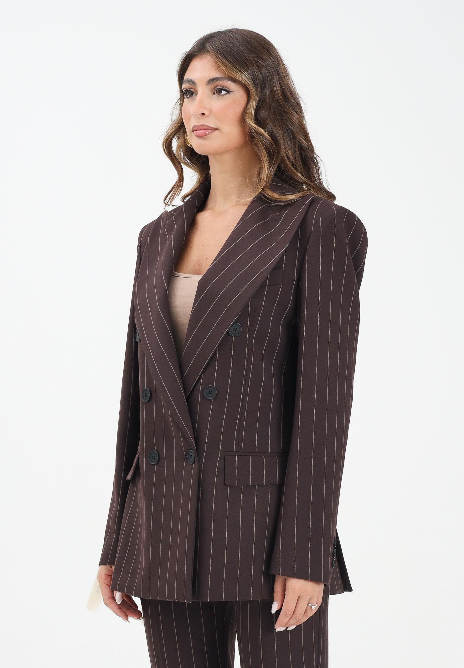 MAR DE MARGARITAS Giacca doppiopetto Helsa moro da donna MMABW01390 MA03 Mar de margaritas