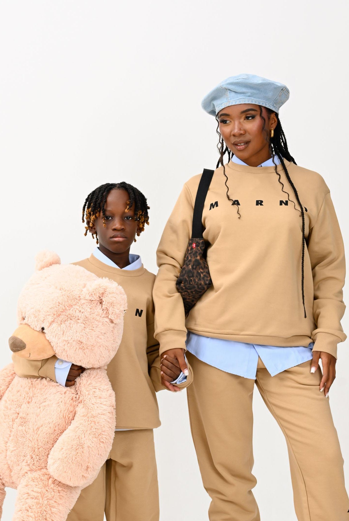 MARNI Felpa girocollo beige per donna, ragazzi e bambini con logo istituzionale M01612M00V0 0M715 MARNI