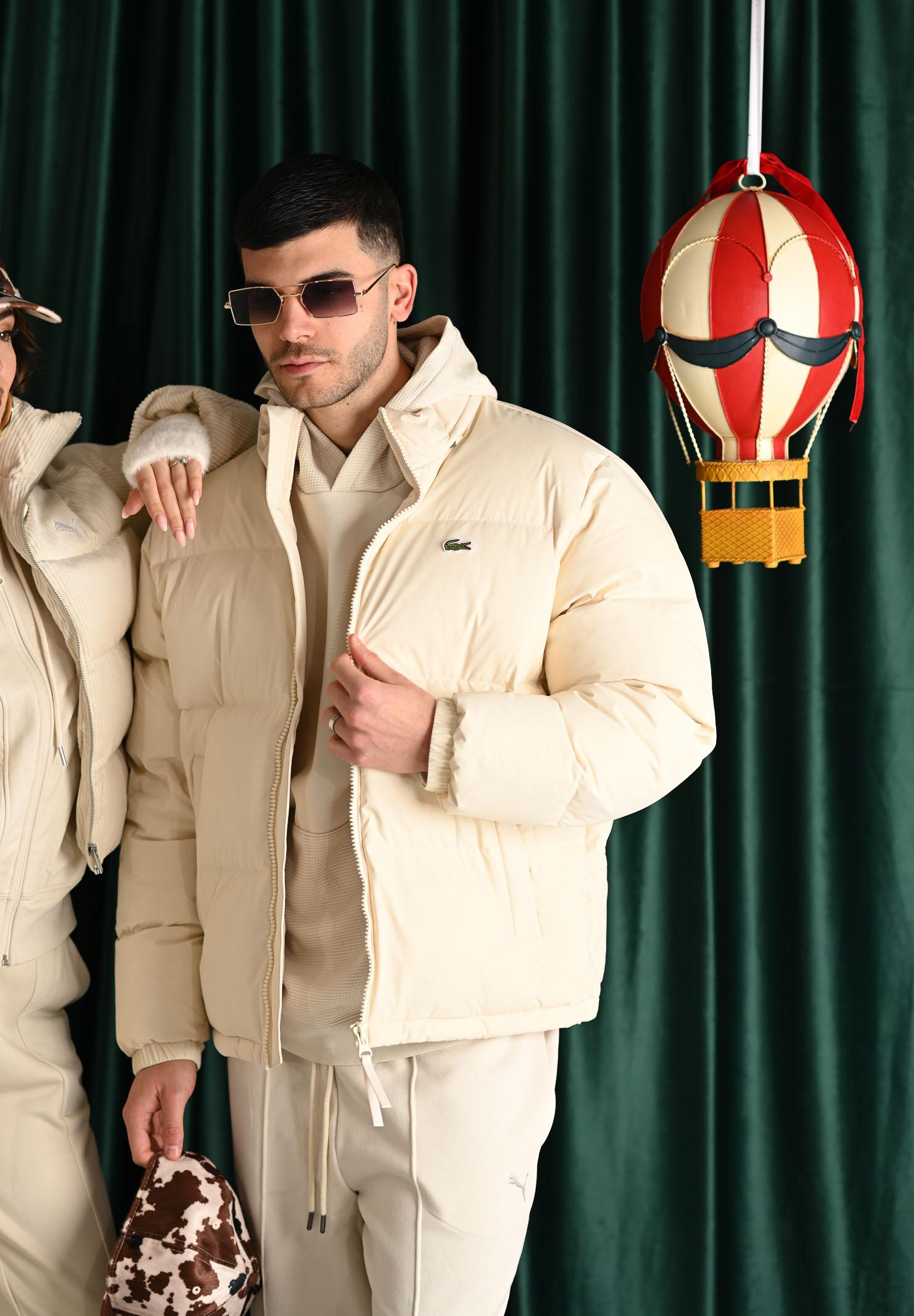 LACOSTE Piumino panna da uomo BH5154 XFJ LACOSTE