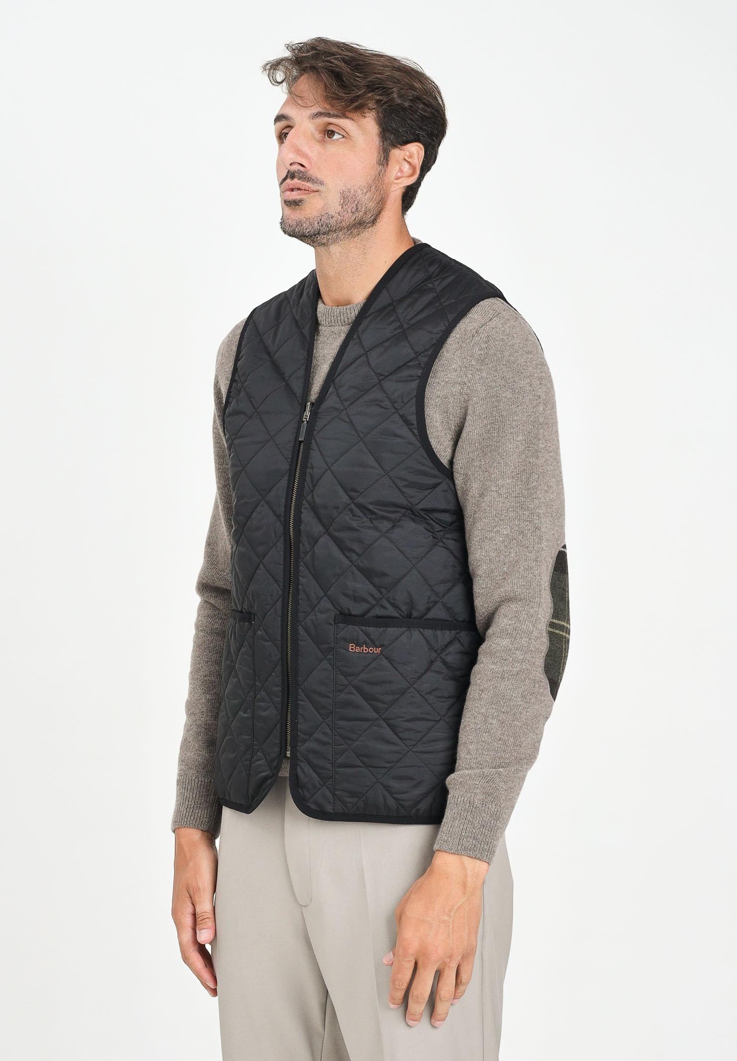 BARBOUR Smanicato nero da uomo compatibile come interno per il giubbotto Bedale 252MMLI0001 BK91 BARBOUR