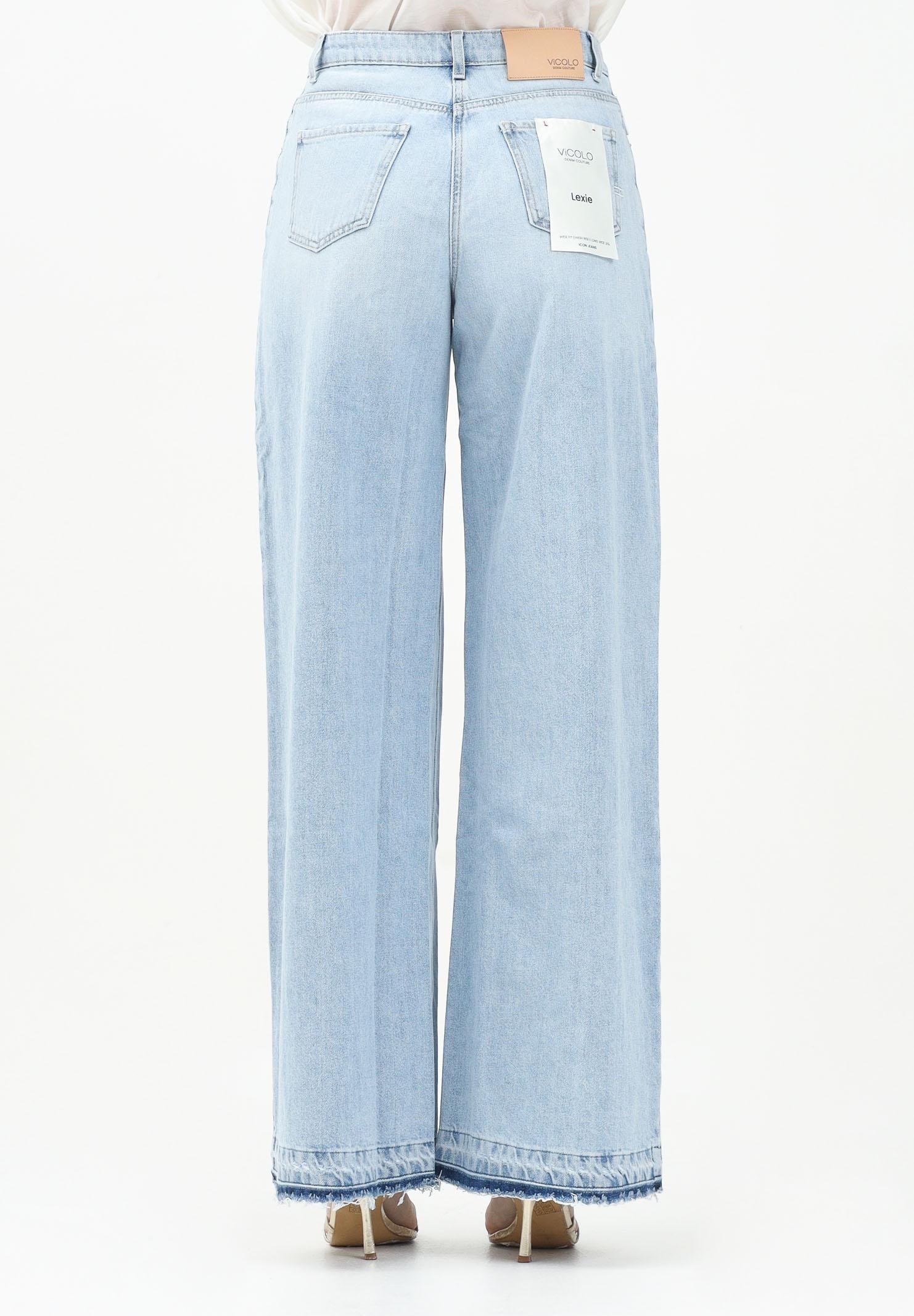 VICOLO Jeans a palazzo in denim chiaro da donna DD5142 ADE VICOLO