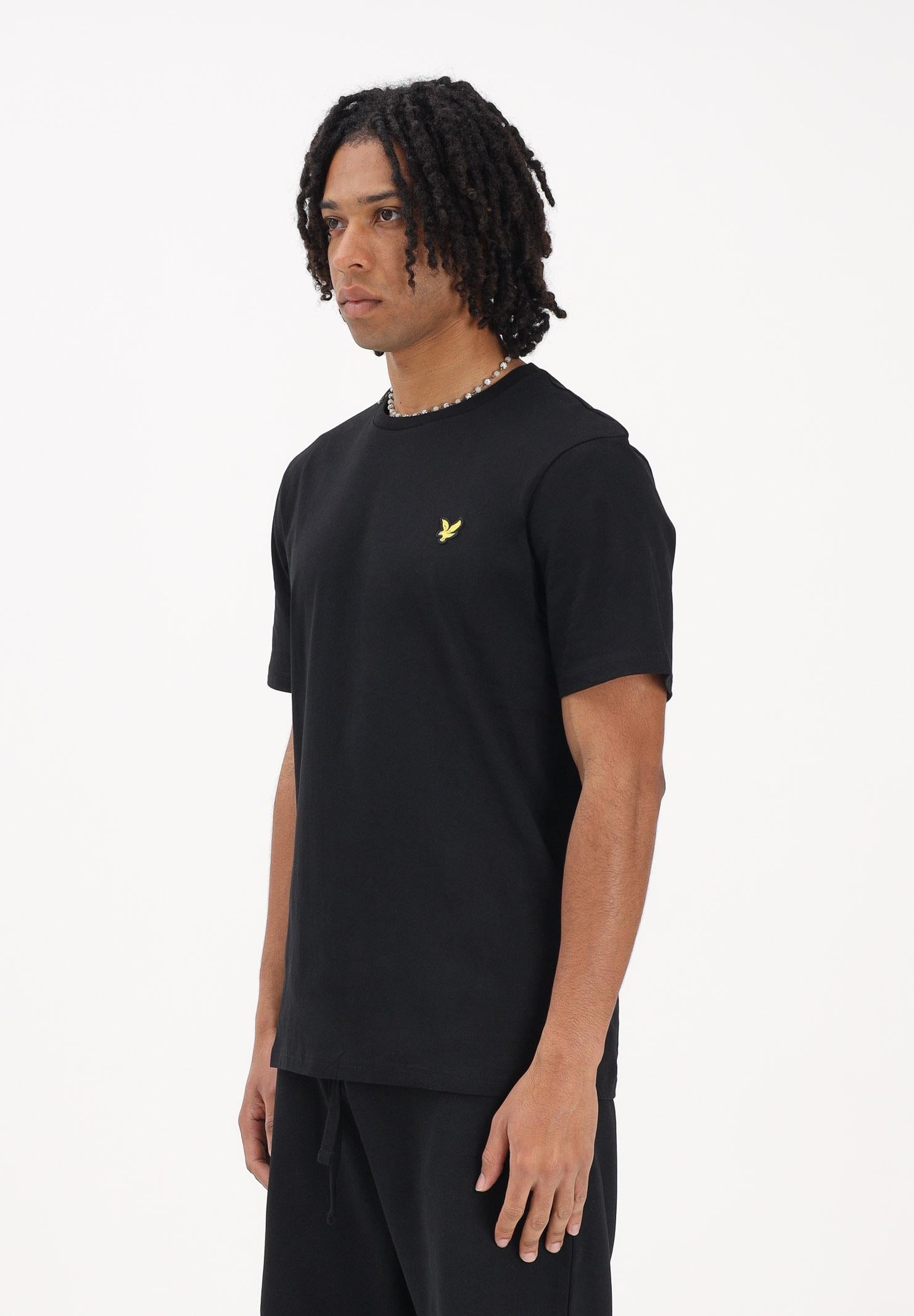 LYLE & SCOTT T-shirt a manica corta nera da uomo con logo TS400VOG Z865 LYLE & SCOTT