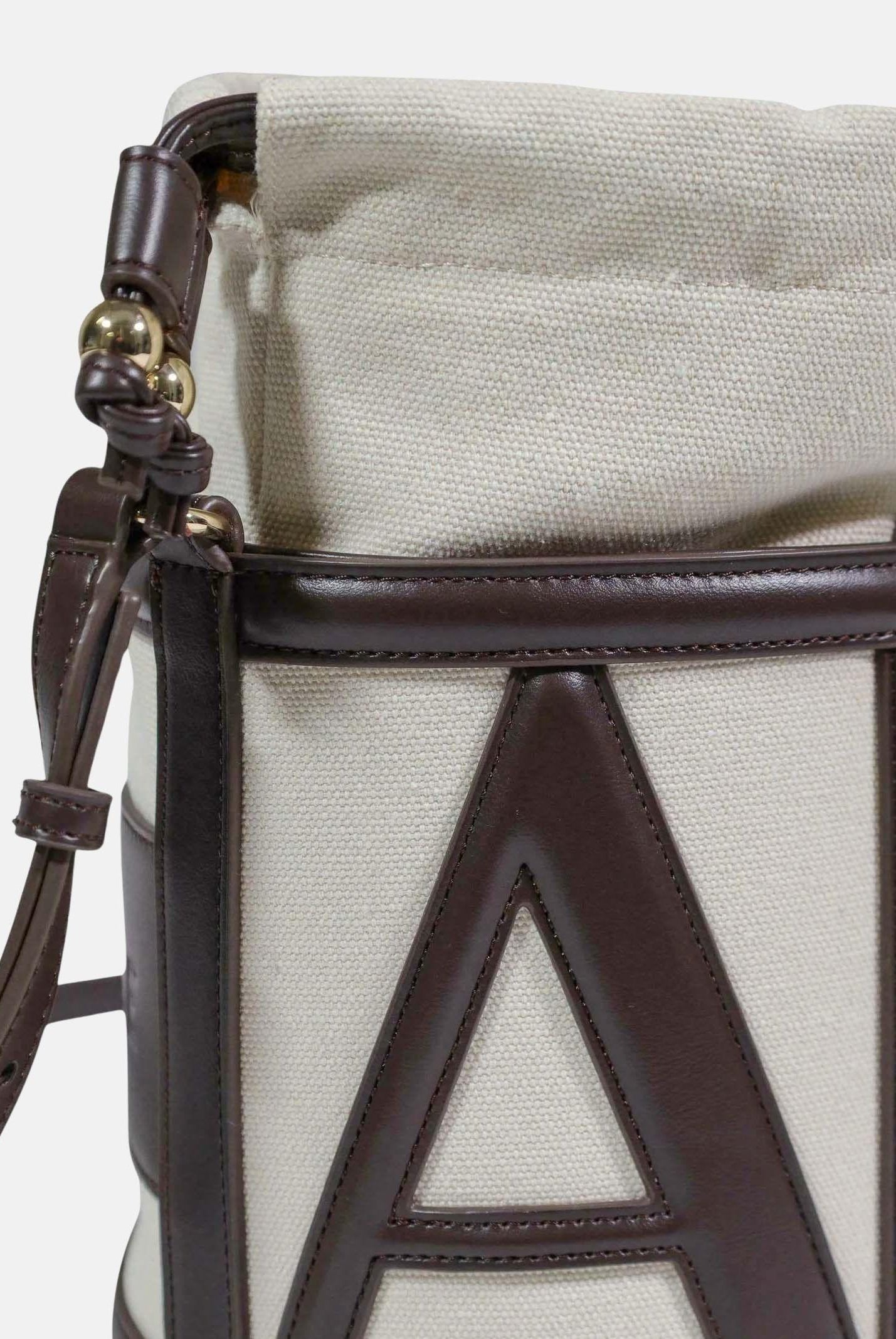 ARMANI EXCHANGE Borsa a tracolla beige e marrone da donna con logo XW002183AF22635 M6262 ARMANI EXCHANGE