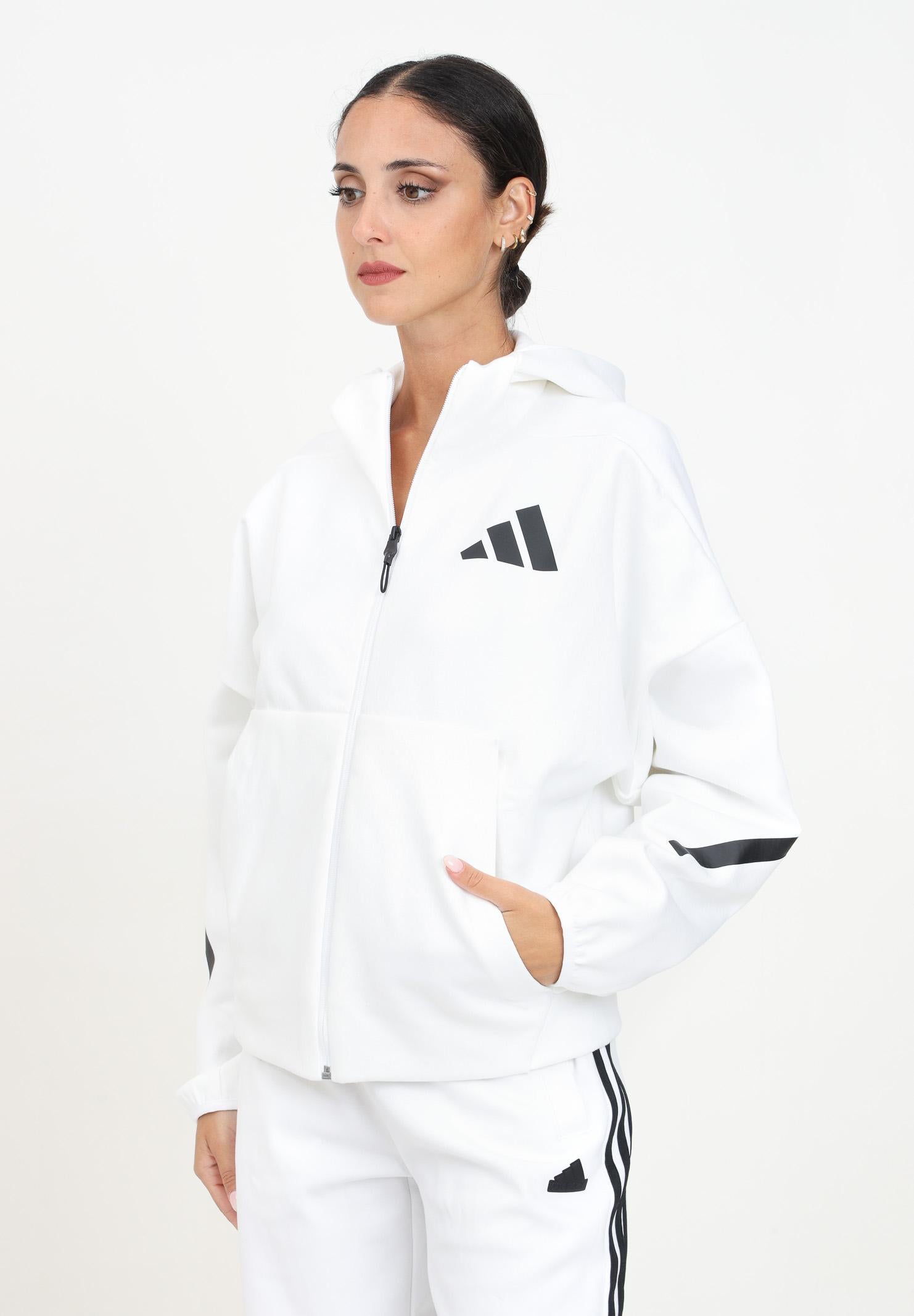 ADIDAS ORIGINALS Felpa con zip Adidas Z.N.E. bianca da donna JE7849 ADIDAS PERFORMANCE
