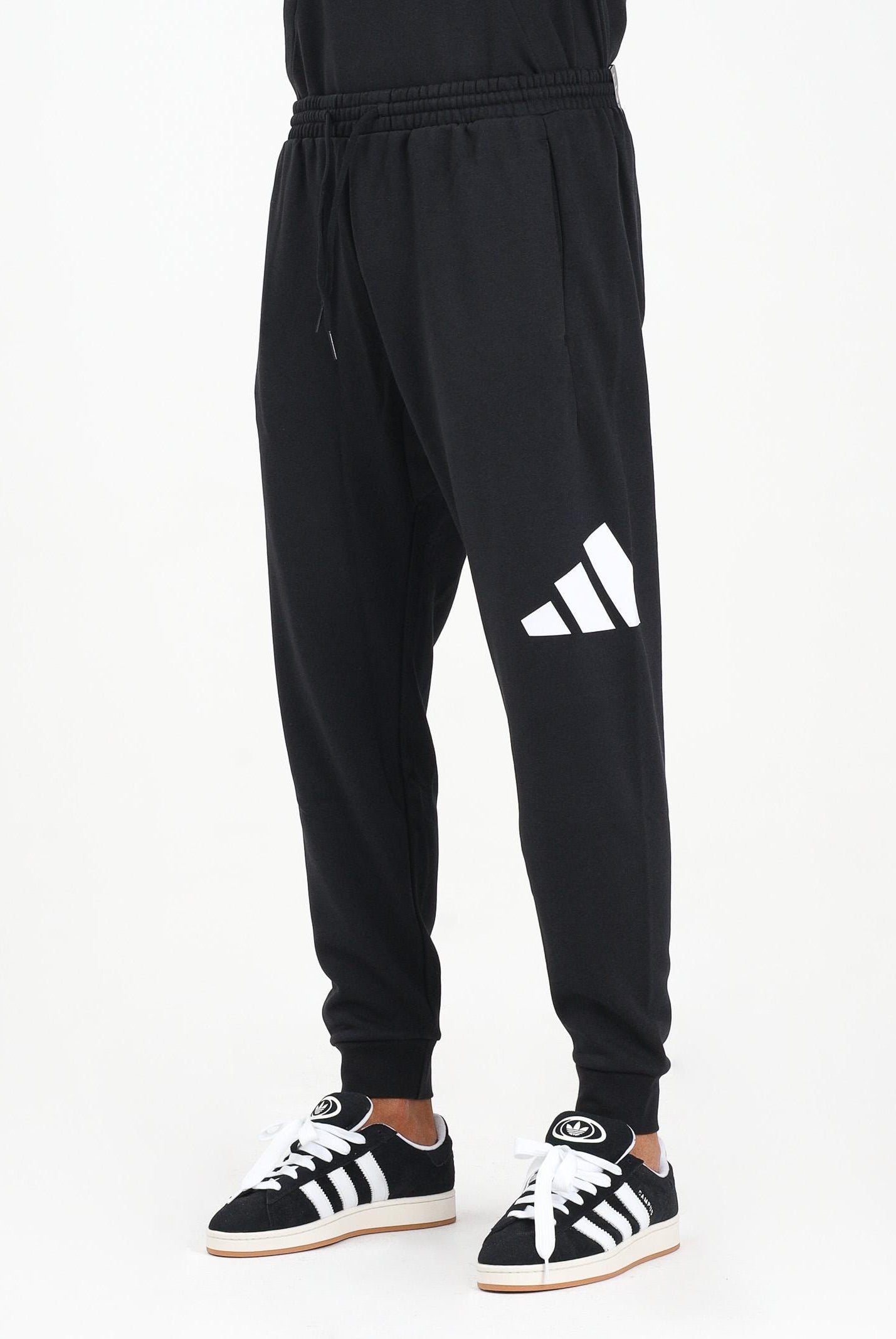 ADIDAS PERFORMANCE Pantalone sportivo Essentials Big Logo Cuffed Fleece nero da uomo IN6147 ADIDAS PERFORMANCE