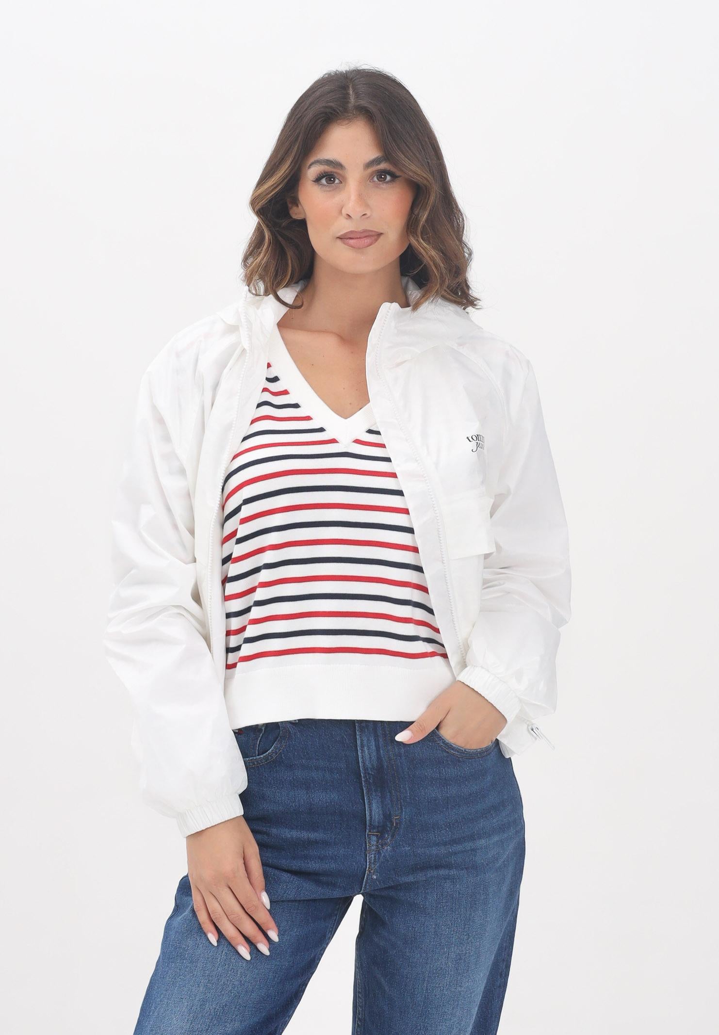 TOMMY JEANS Giacca a vento panna da donna con logo DW0DW20952YBL TOMMY JEANS