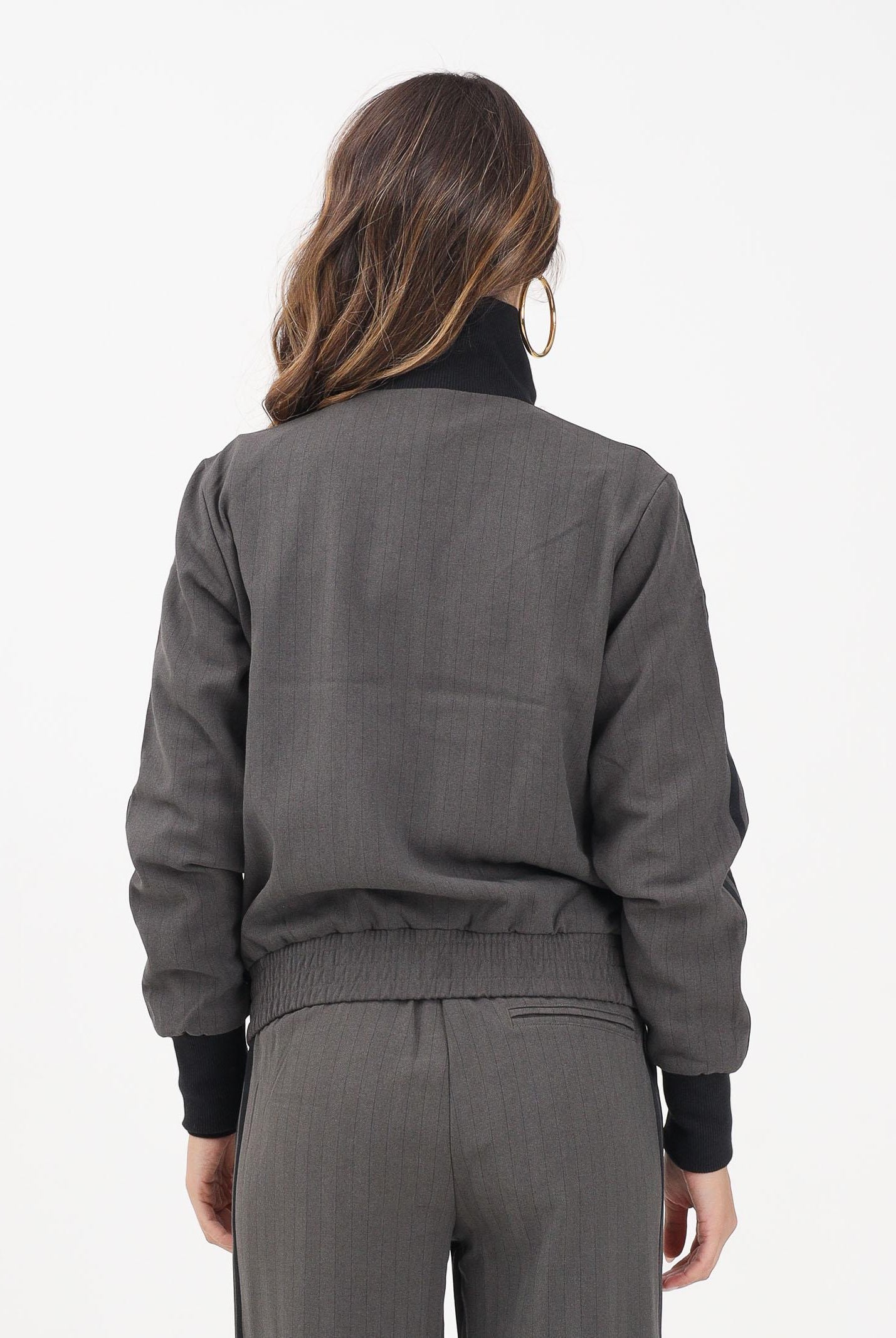 ADIDAS ORIGINALS Felpa con zip verde militare da donna JY3523 ADIDAS ORIGINALS