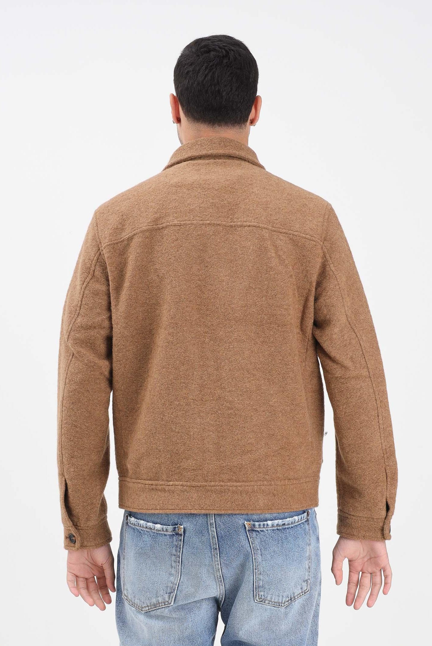 SELECTED HOMME Cappotto corto cammello da uomo 16098263 Chipmunk SELECTED HOMME