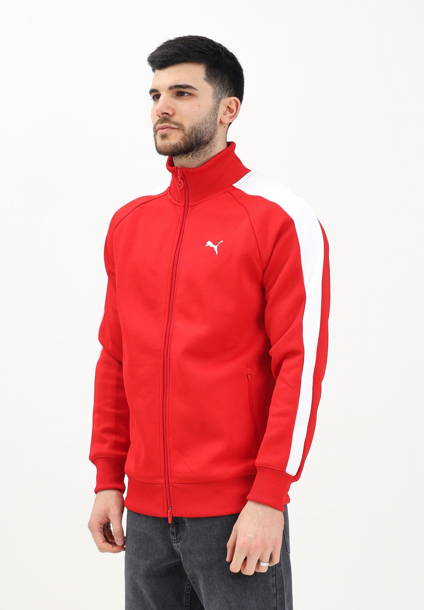 PUMA Felpa con zip T7 ALWAYS ON rossa da uomo 629587 11 PUMA